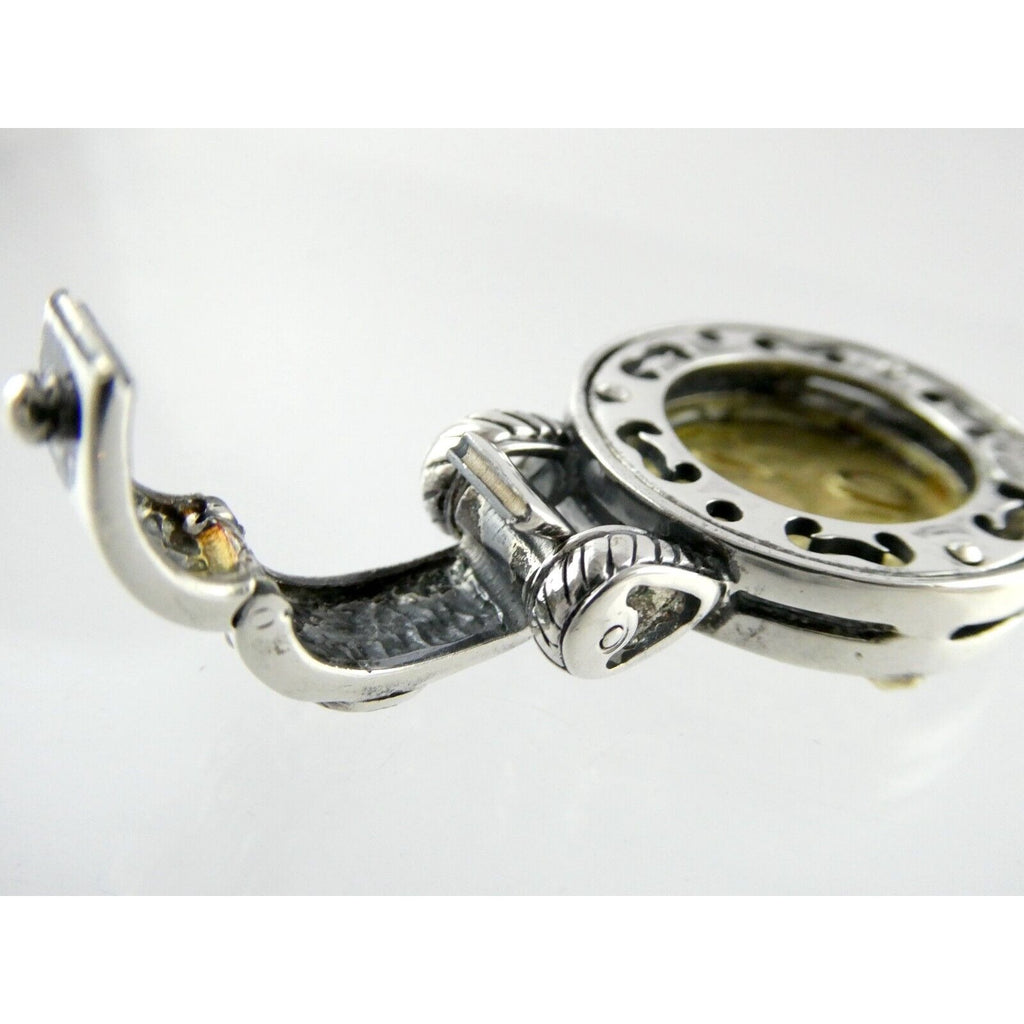 Tagliamonte 18k Yellow Gold Sterling Silver Centaur Coin Pendant Enhancer 925