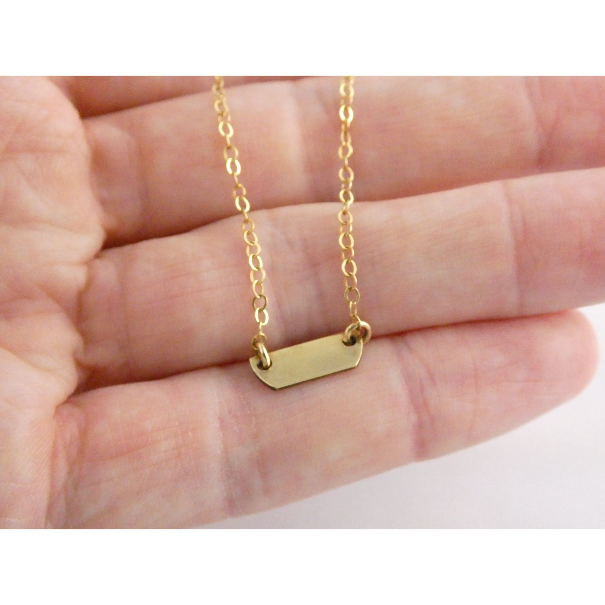 Kendra Kist 1/20th 14k Gold Fill Bar Pendant Necklace 1.9g 15 Inch Length