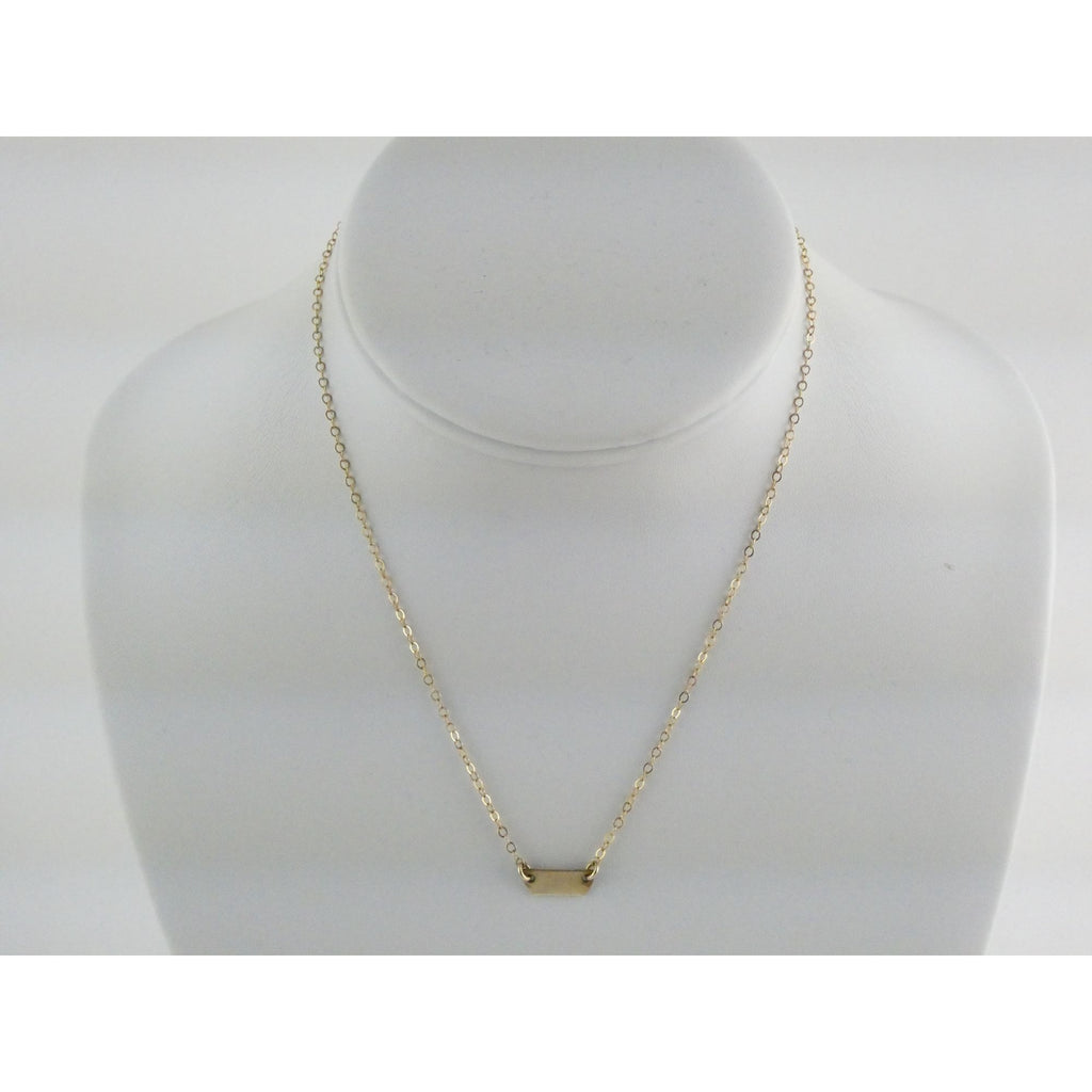 Kendra Kist 1/20th 14k Gold Fill Bar Pendant Necklace 1.9g 15 Inch Length