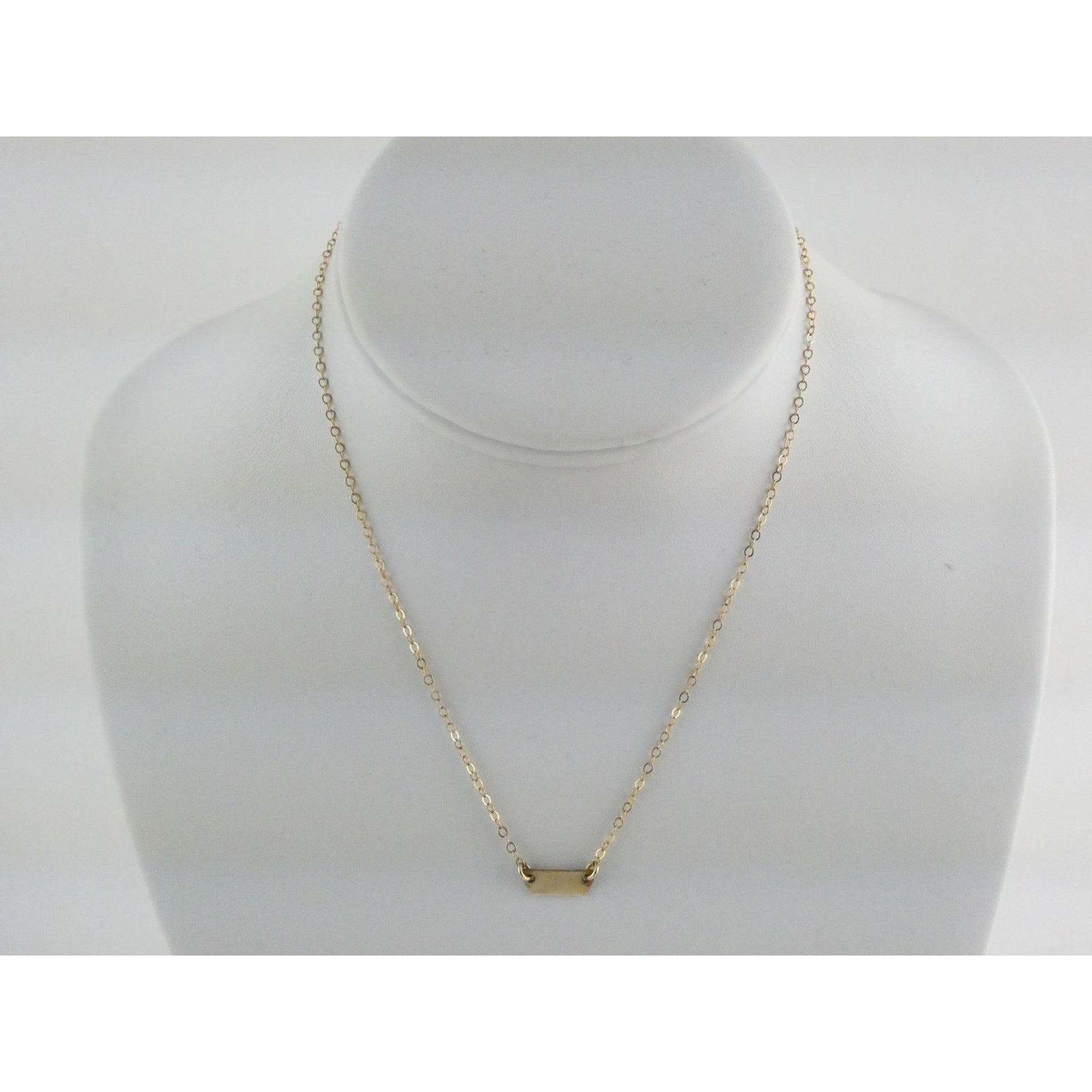 Kendra Kist 1/20th 14k Gold Fill Bar Pendant Necklace 1.9g 15 Inch Length