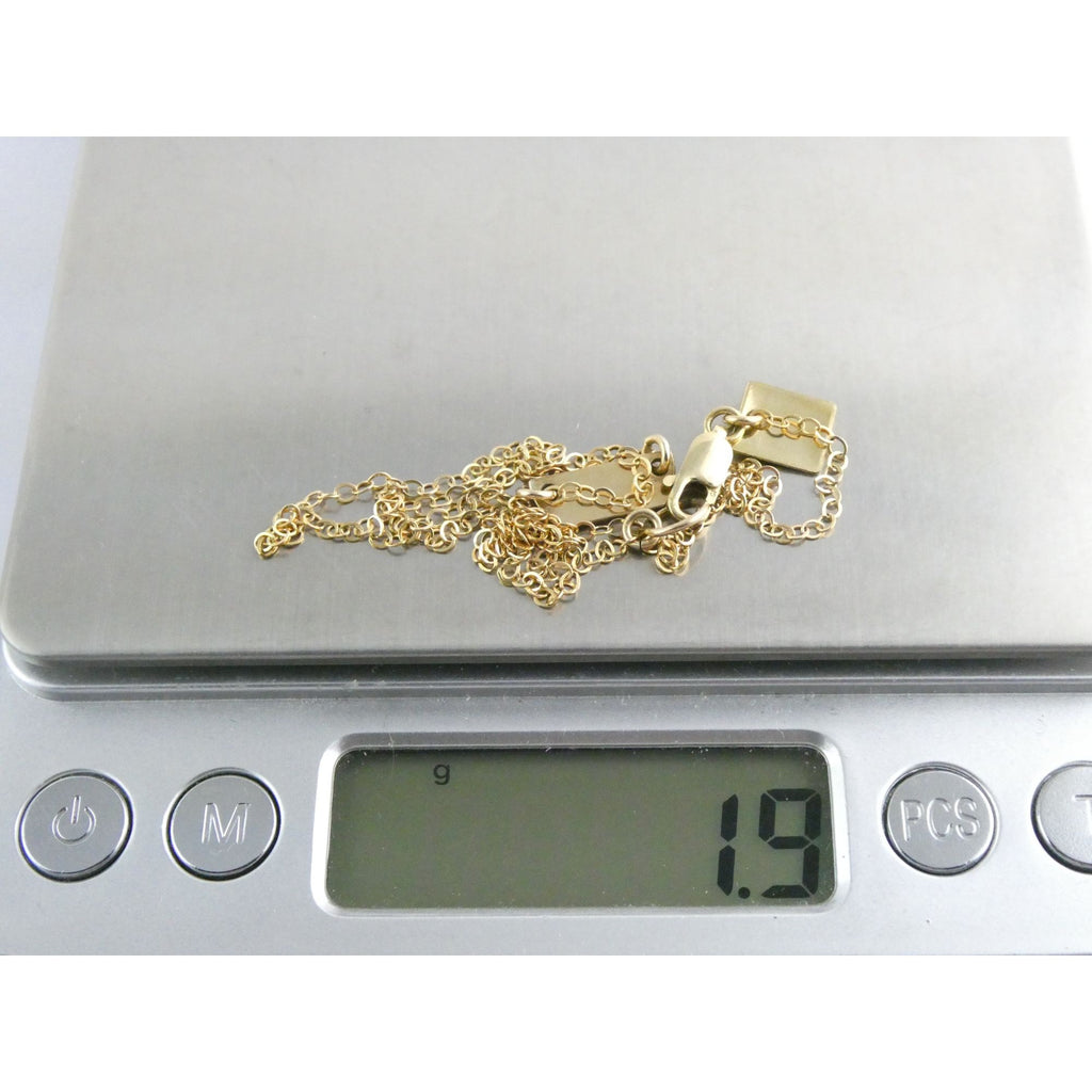 Kendra Kist 1/20th 14k Gold Fill Bar Pendant Necklace 1.9g 15 Inch Length