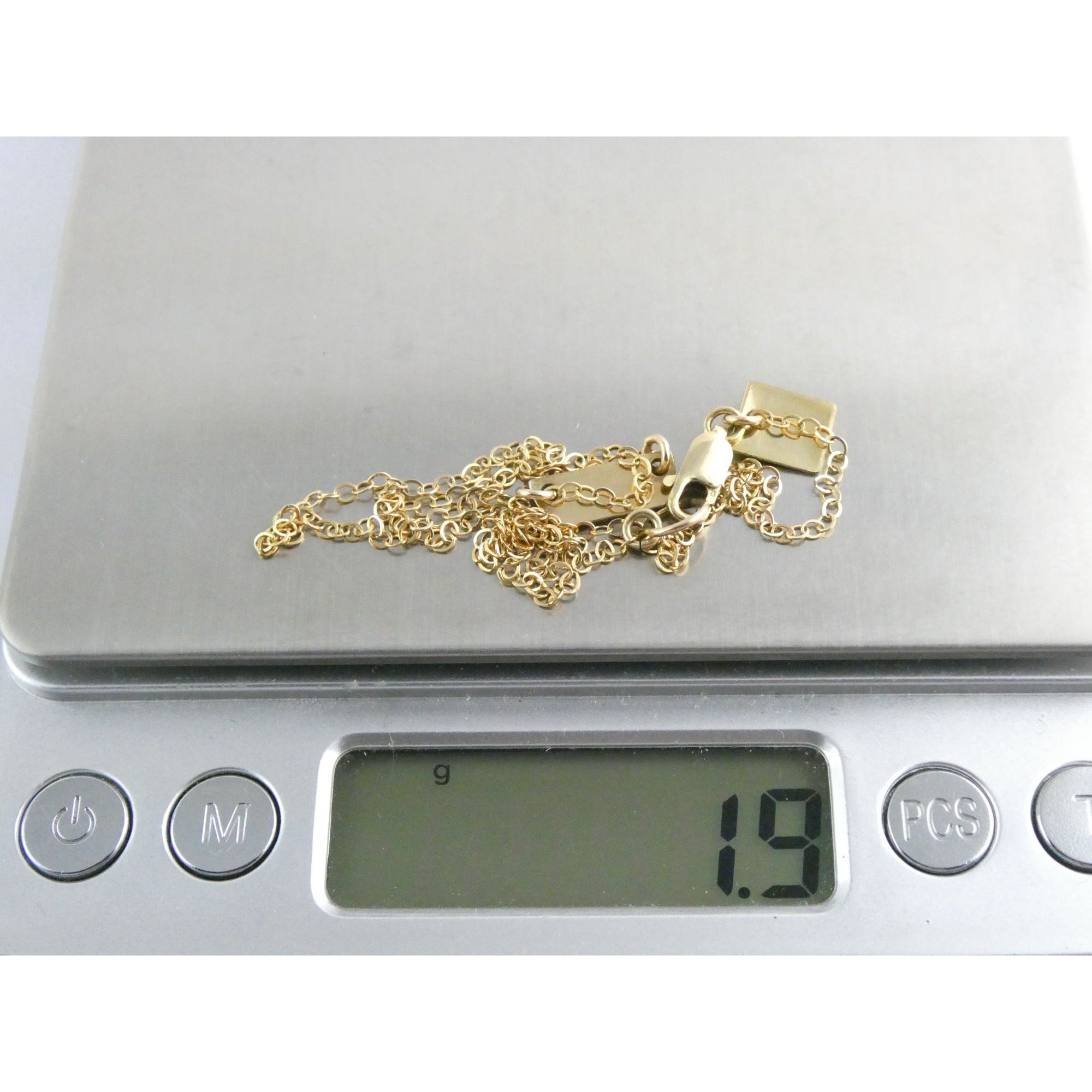 Kendra Kist 1/20th 14k Gold Fill Bar Pendant Necklace 1.9g 15 Inch Length