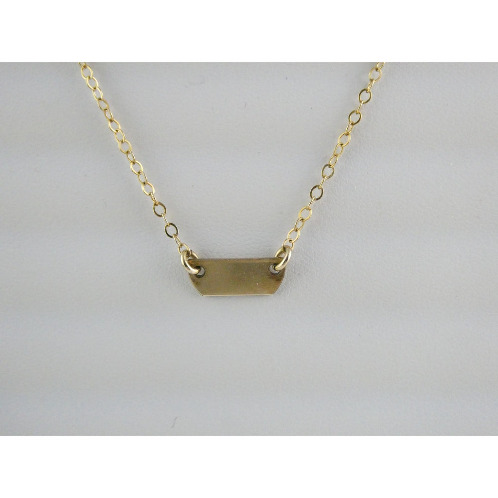 Kendra Kist 1/20th 14k Gold Fill Bar Pendant Necklace 1.9g 15 Inch Length