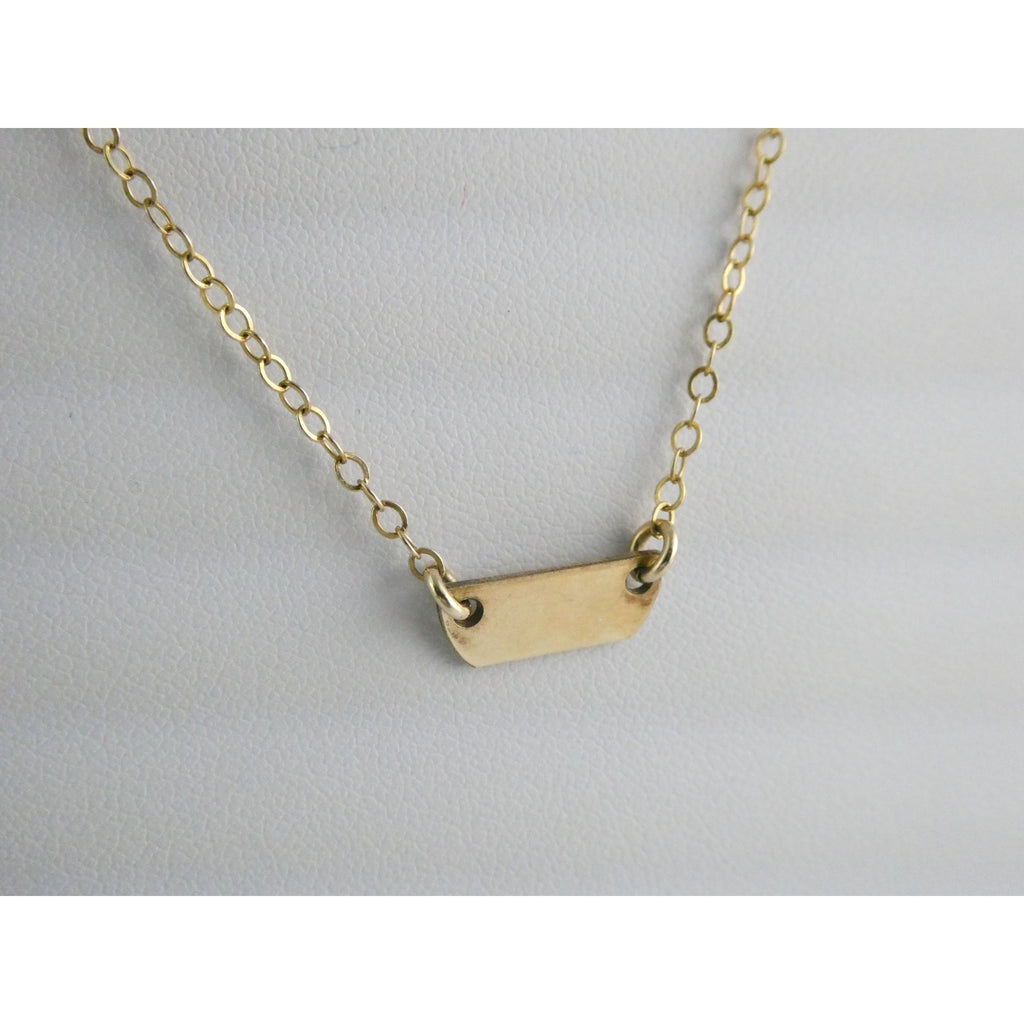Kendra Kist 1/20th 14k Gold Fill Bar Pendant Necklace 1.9g 15 Inch Length