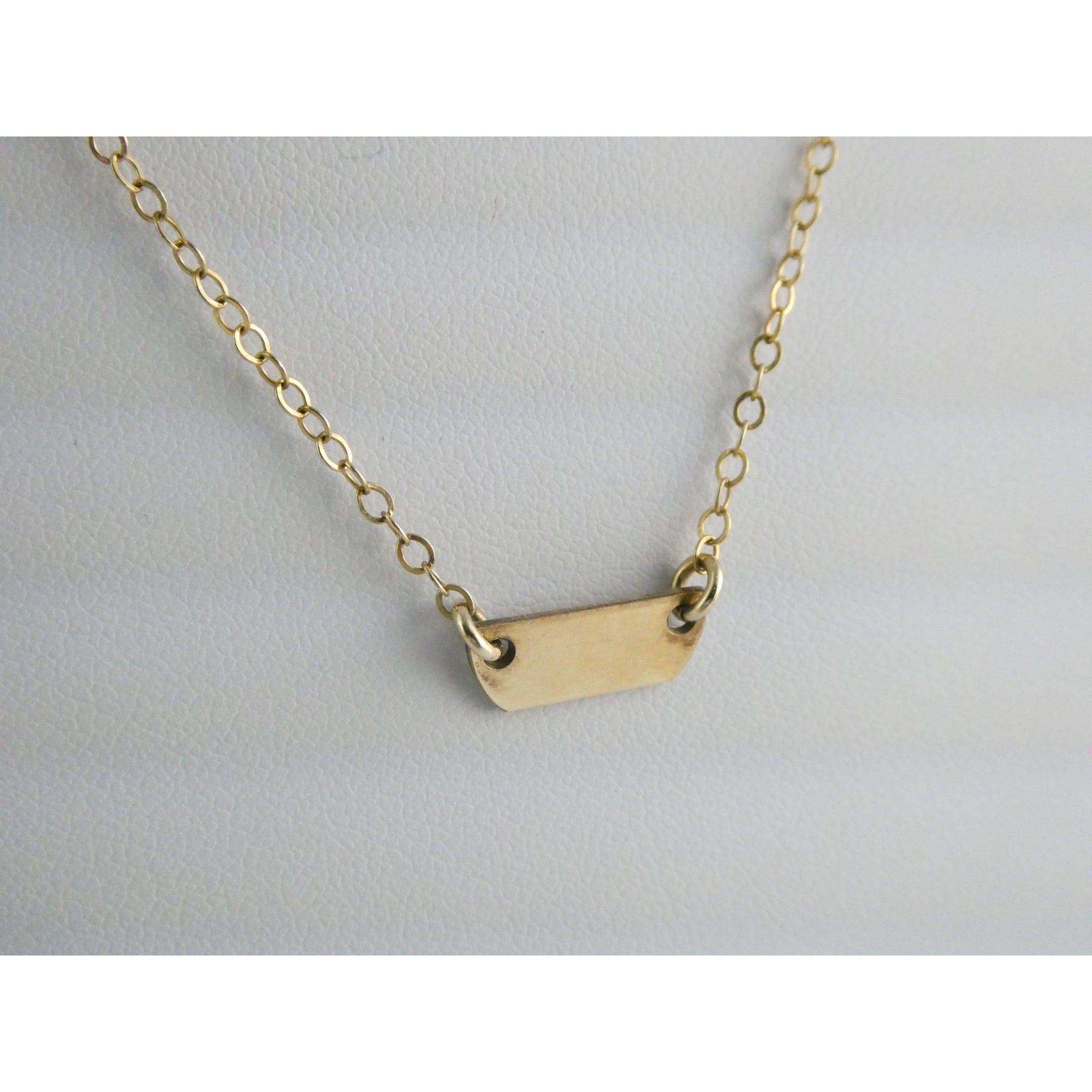 Kendra Kist 1/20th 14k Gold Fill Bar Pendant Necklace 1.9g 15 Inch Length