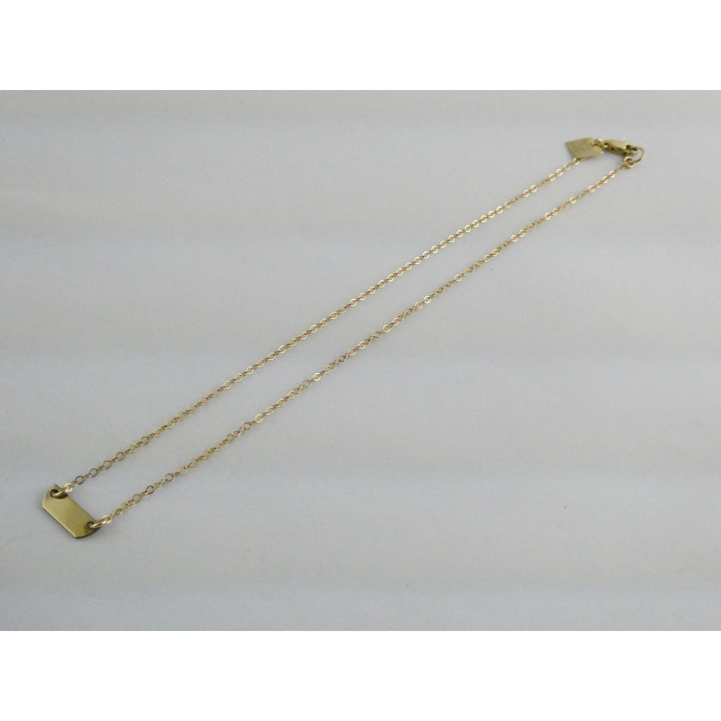 Kendra Kist 1/20th 14k Gold Fill Bar Pendant Necklace 1.9g 15 Inch Length