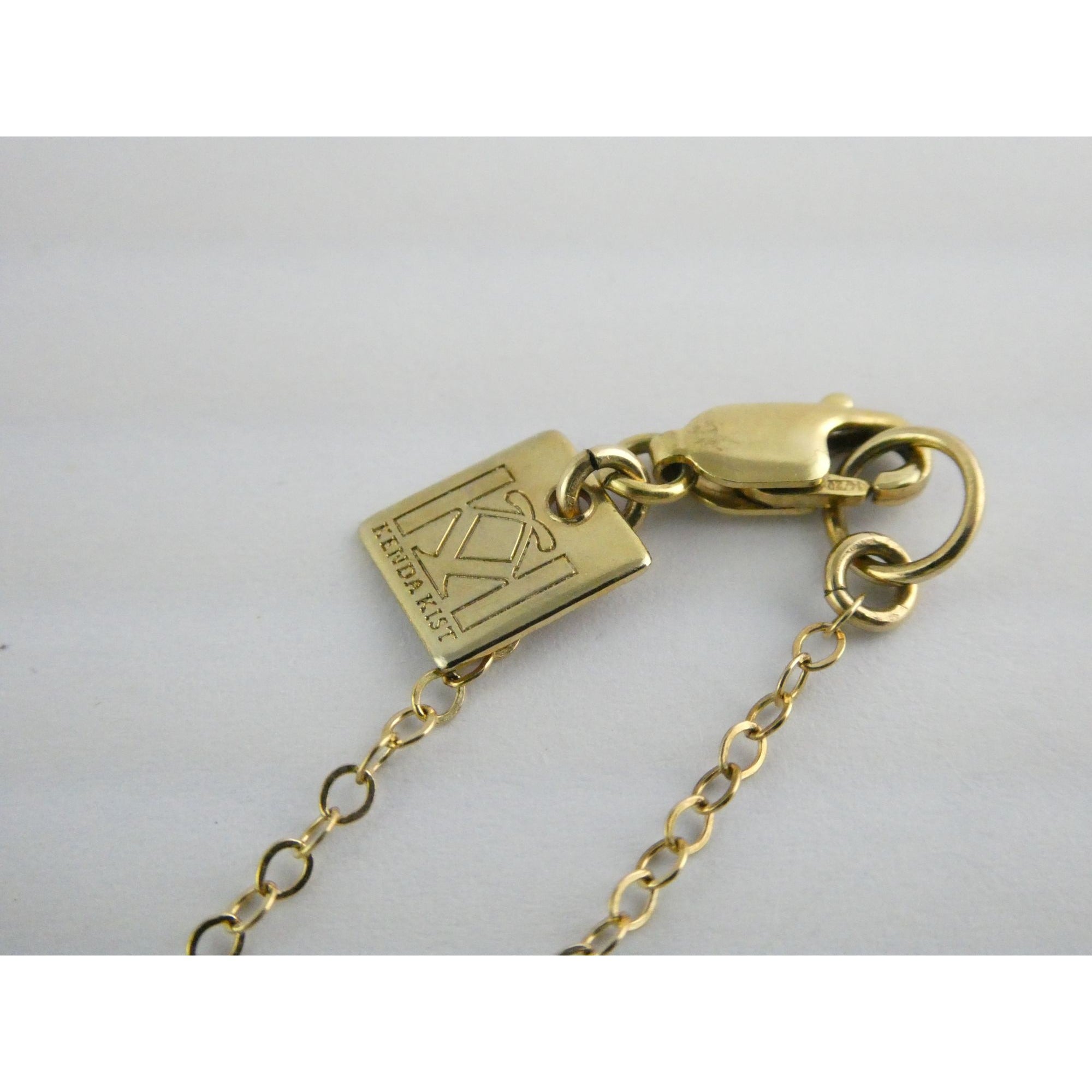 Kendra Kist 1/20th 14k Gold Fill Bar Pendant Necklace 1.9g 15 Inch Length