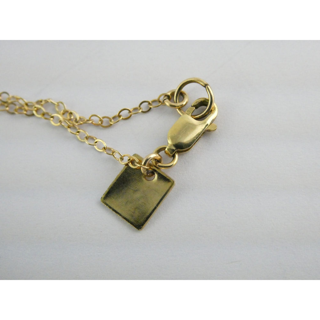 Kendra Kist 1/20th 14k Gold Fill Bar Pendant Necklace 1.9g 15 Inch Length