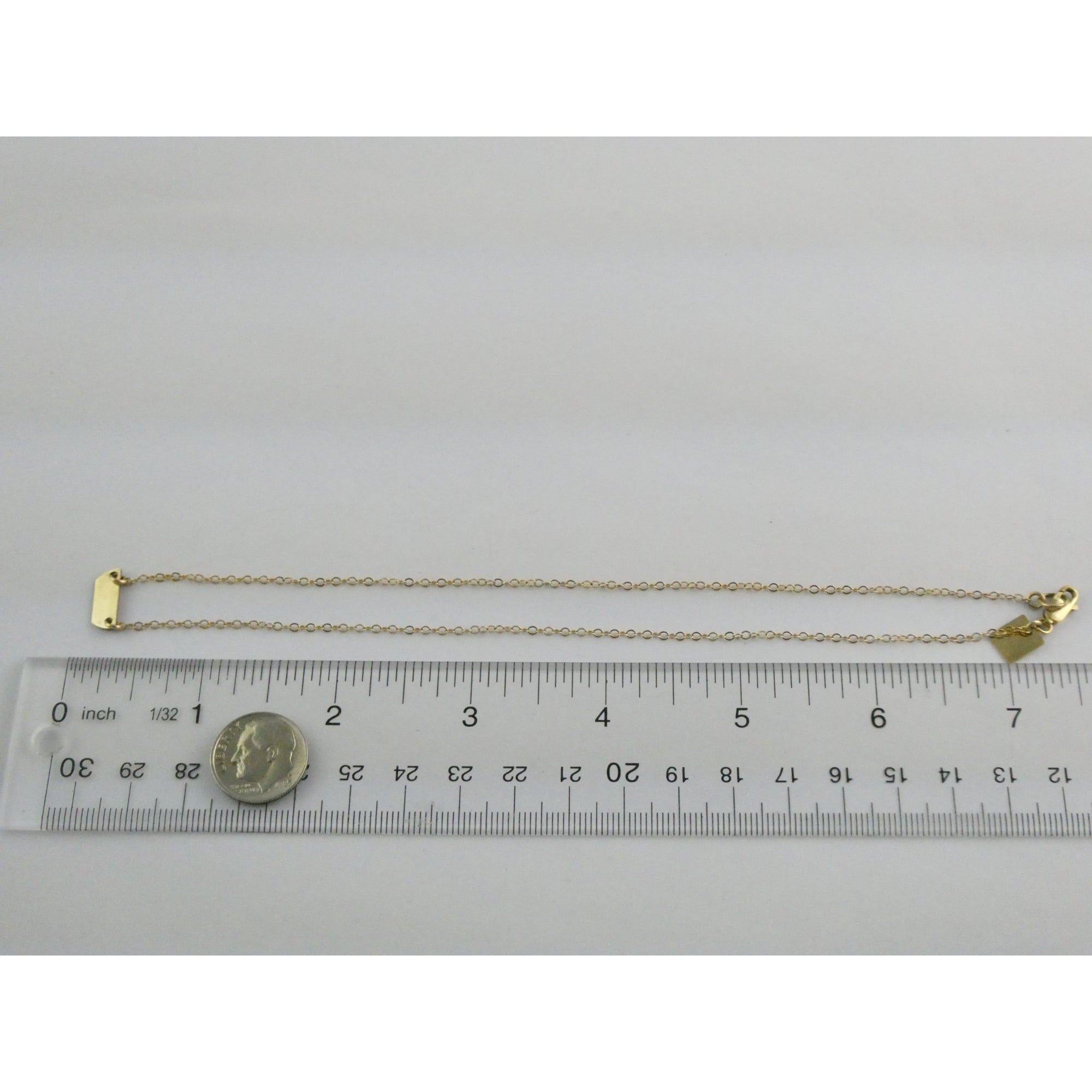 Kendra Kist 1/20th 14k Gold Fill Bar Pendant Necklace 1.9g 15 Inch Length