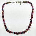 Desiree Yellowhorse NA Navajo Sterling Silver Purple Spiny Oyster Necklace 925