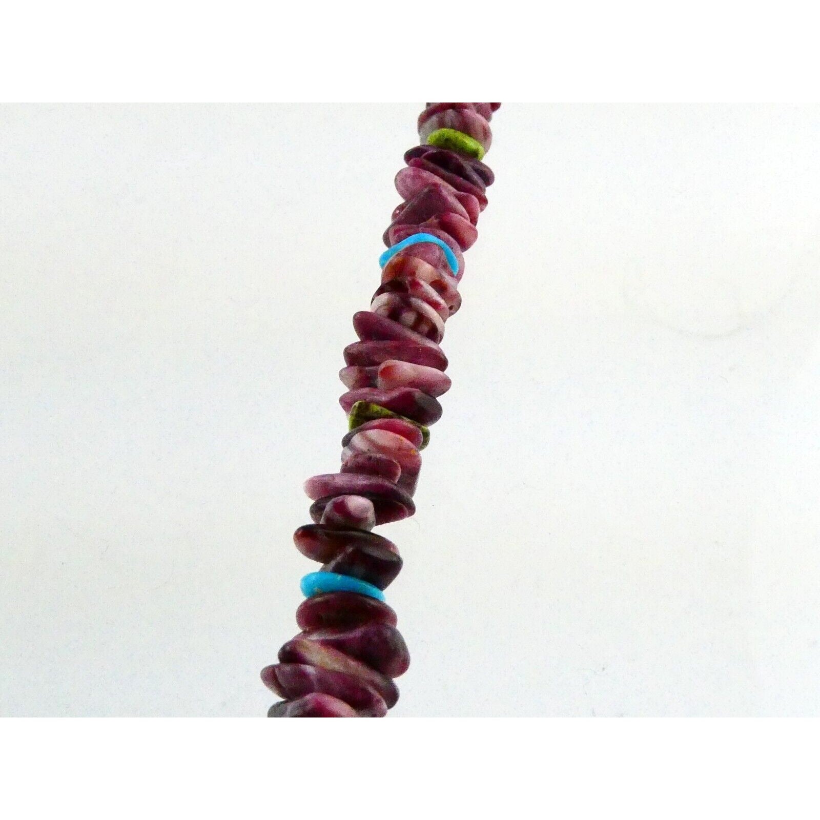 Desiree Yellowhorse NA Navajo Sterling Silver Purple Spiny Oyster Necklace 925