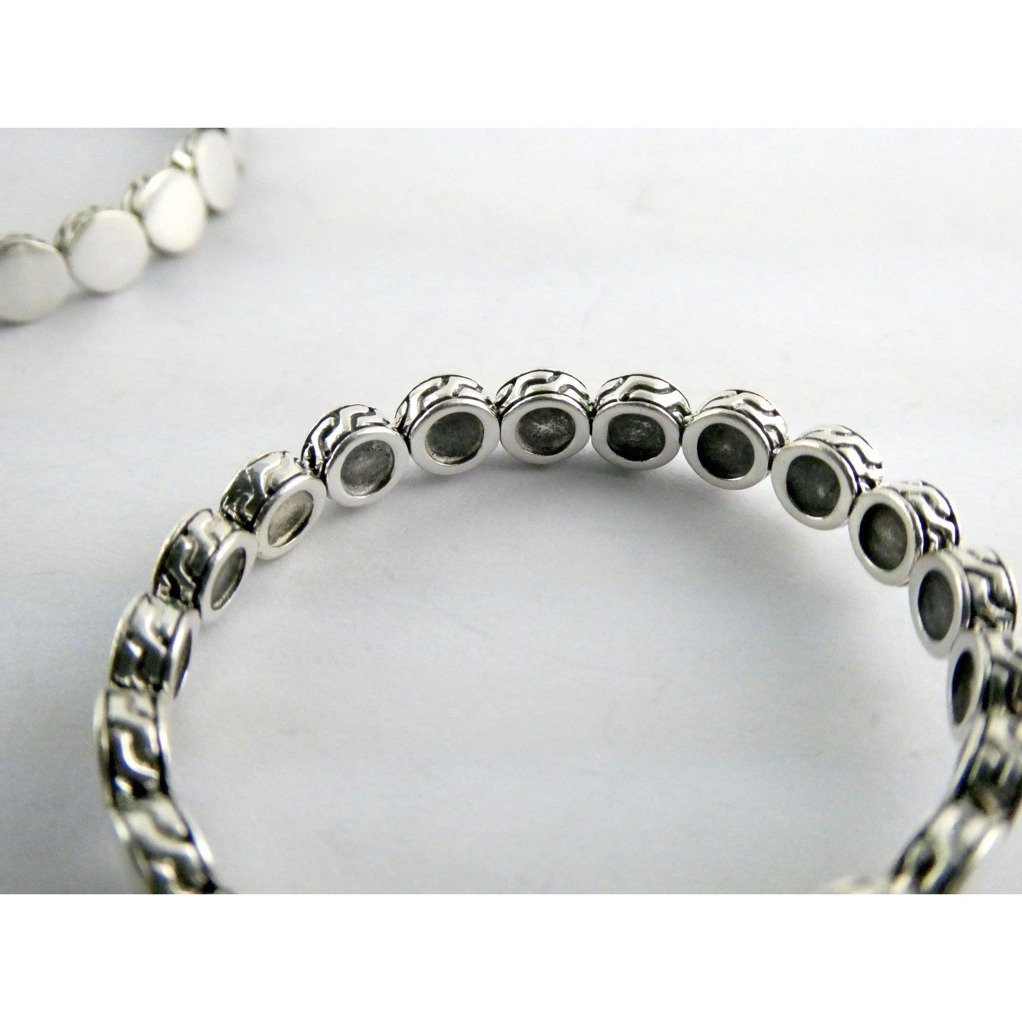 John Hardy Dot Collection Sterling Silver Hoop Earrings 925 38.78mm 19.5 Grams