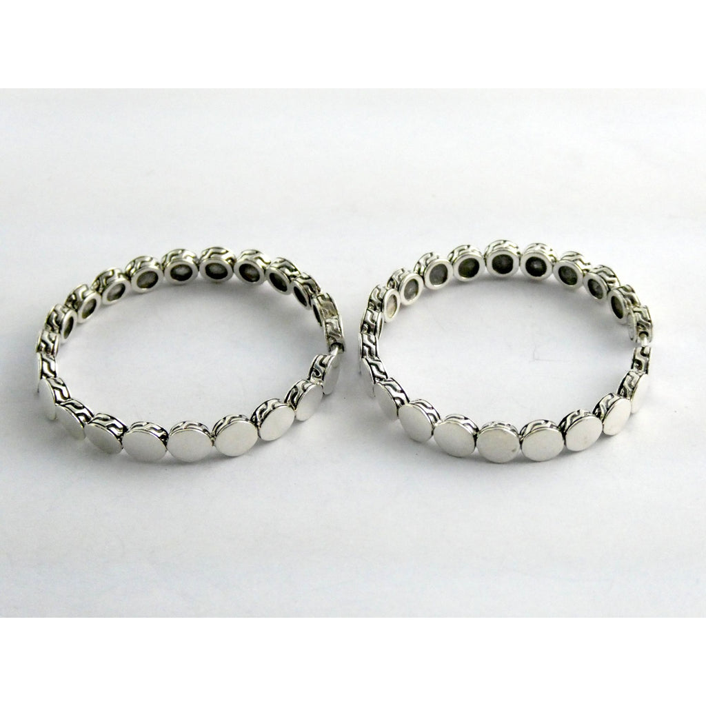 John Hardy Dot Collection Sterling Silver Hoop Earrings 925 38.78mm 19.5 Grams