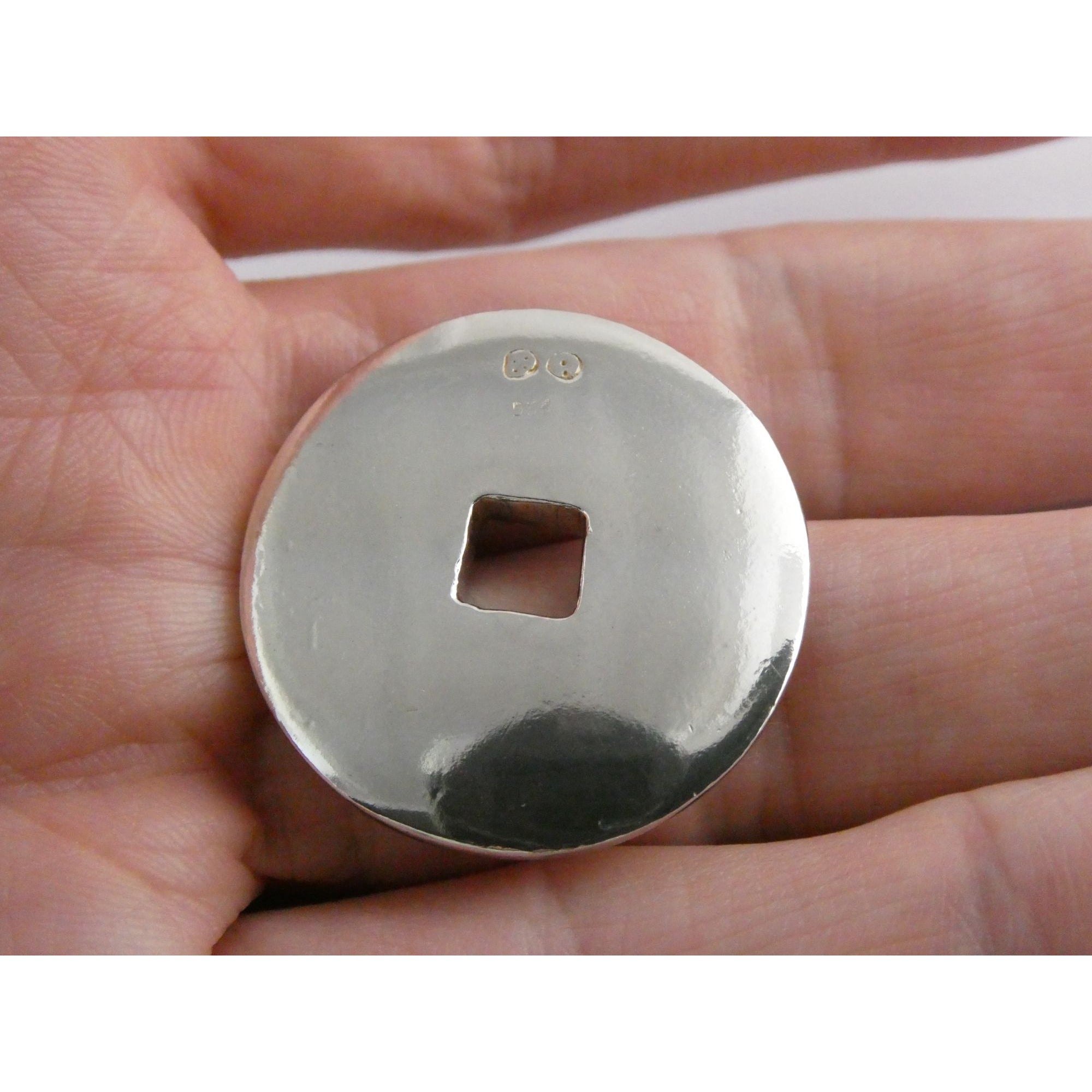 Sterling Silver Friendship is a Single Soul Dwelling in Two Bodies Pendant 11.9g