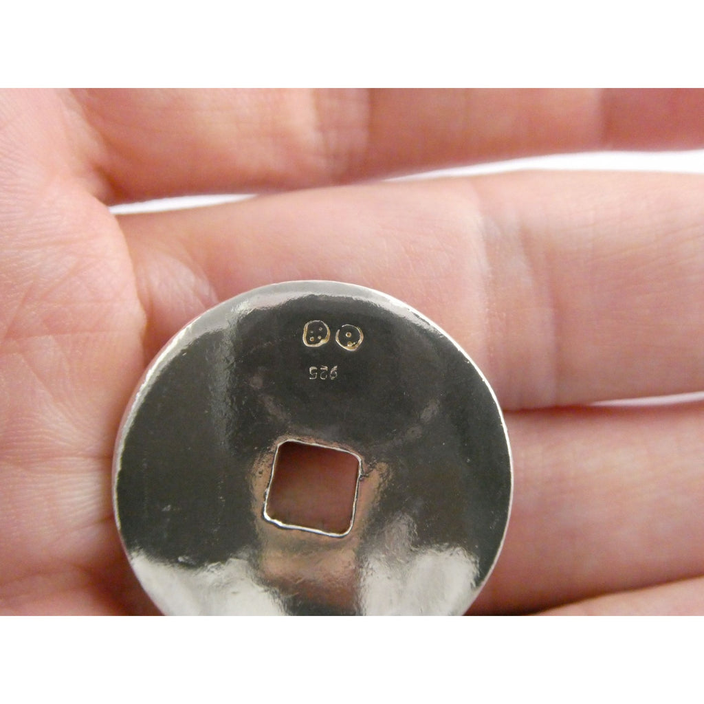 Sterling Silver Friendship is a Single Soul Dwelling in Two Bodies Pendant 11.9g