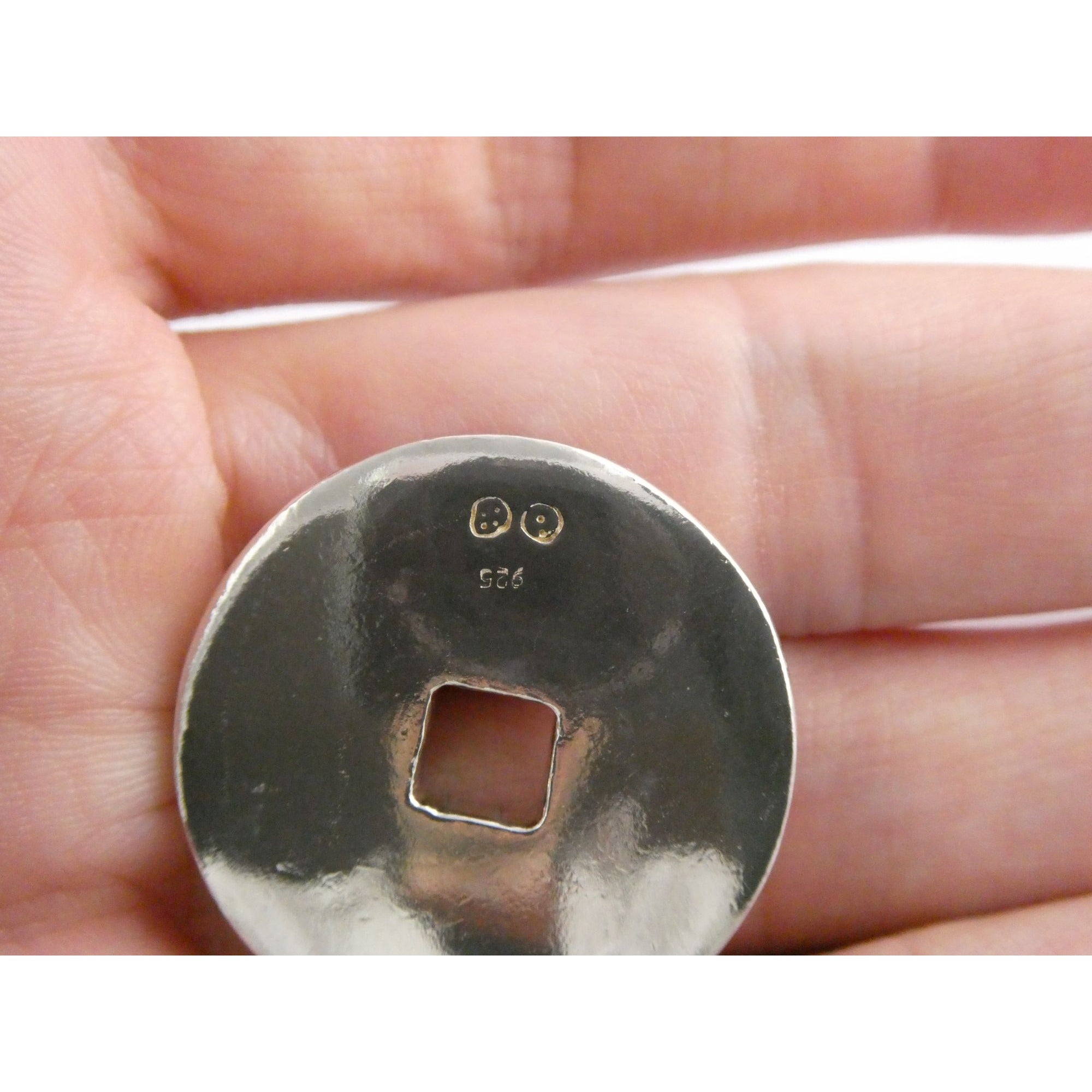 Sterling Silver Friendship is a Single Soul Dwelling in Two Bodies Pendant 11.9g