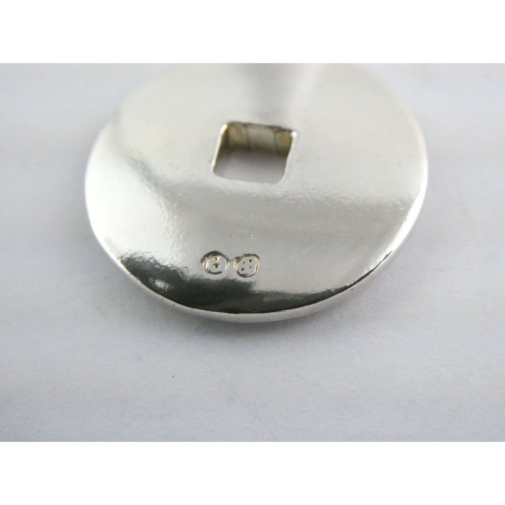 Sterling Silver Friendship is a Single Soul Dwelling in Two Bodies Pendant 11.9g