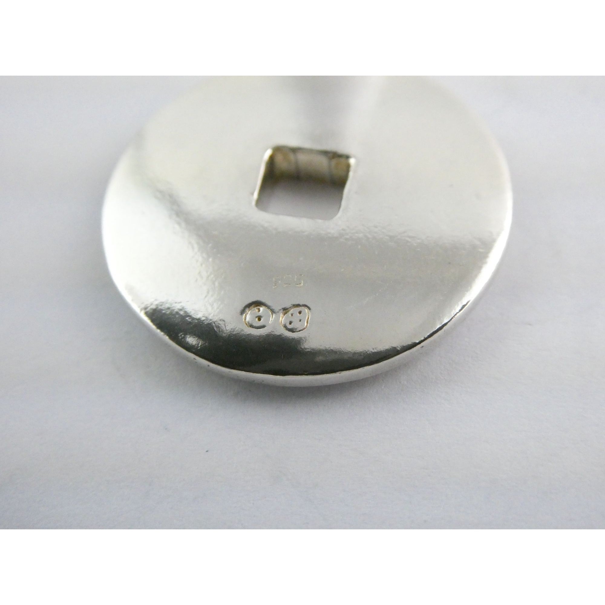 Sterling Silver Friendship is a Single Soul Dwelling in Two Bodies Pendant 11.9g