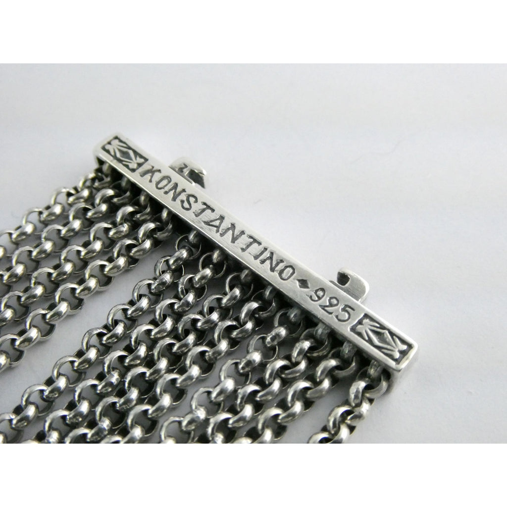 Konstantino Sterling Silver 12 Chain Heavy Bracelet 6 Inch Length Fit 67g Weight