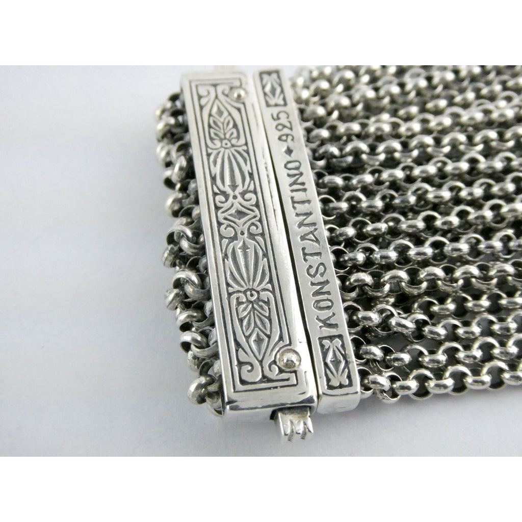 Konstantino Sterling Silver 12 Chain Heavy Bracelet 6 Inch Length Fit 67g Weight