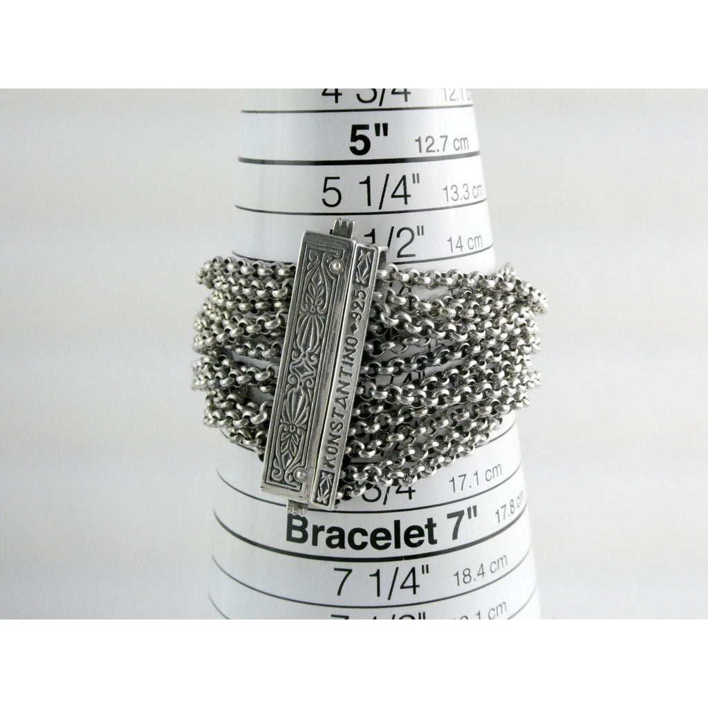 Konstantino Sterling Silver 12 Chain Heavy Bracelet 6 Inch Length Fit 67g Weight