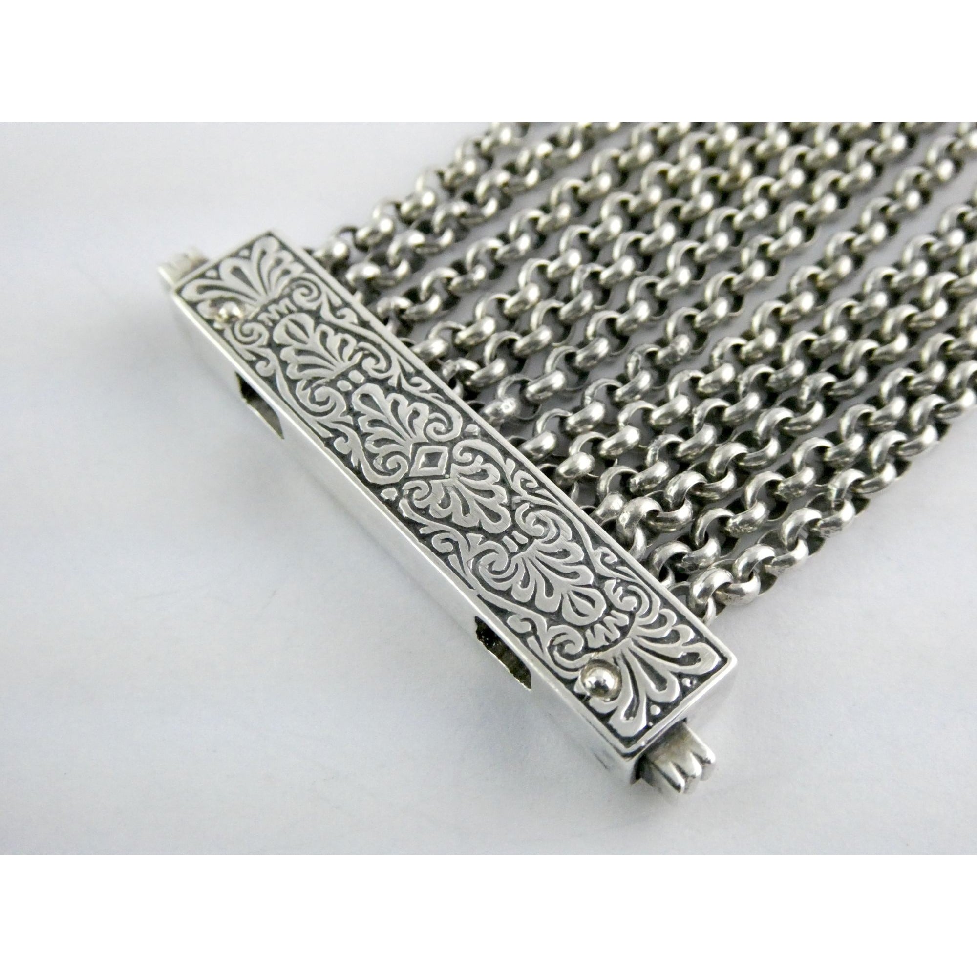 Konstantino Sterling Silver 12 Chain Heavy Bracelet 6 Inch Length Fit 67g Weight