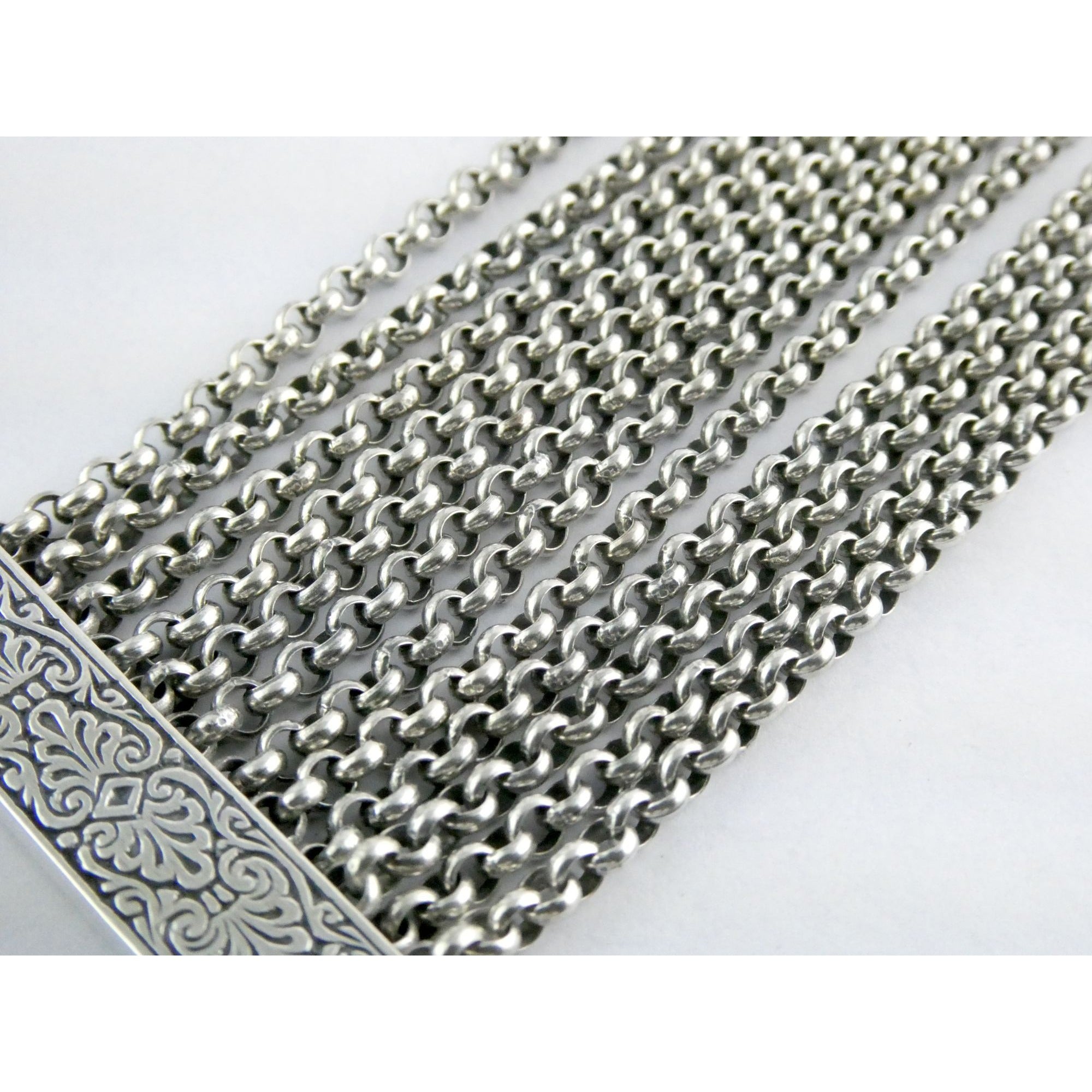 Konstantino Sterling Silver 12 Chain Heavy Bracelet 6 Inch Length Fit 67g Weight