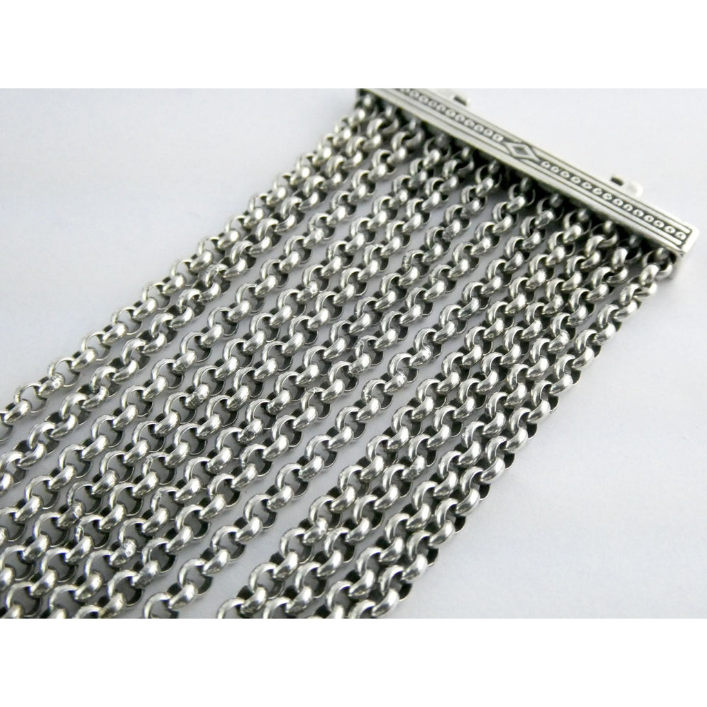 Konstantino Sterling Silver 12 Chain Heavy Bracelet 6 Inch Length Fit 67g Weight