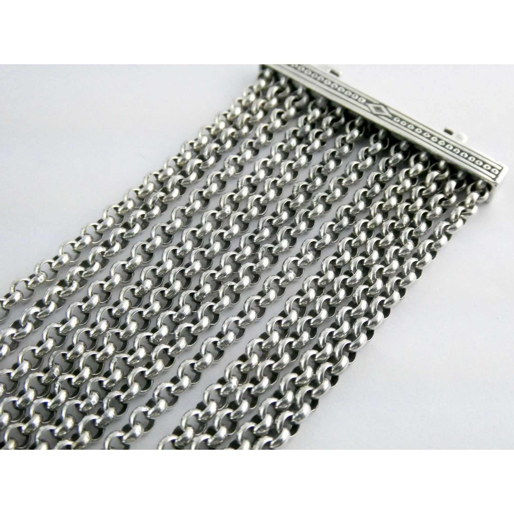 Konstantino Sterling Silver 12 Chain Heavy Bracelet 6 Inch Length Fit 67g Weight
