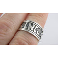 James Avery Song of Solomon Hebrew Wedding Sterling Silver Band Ring Size 6.25