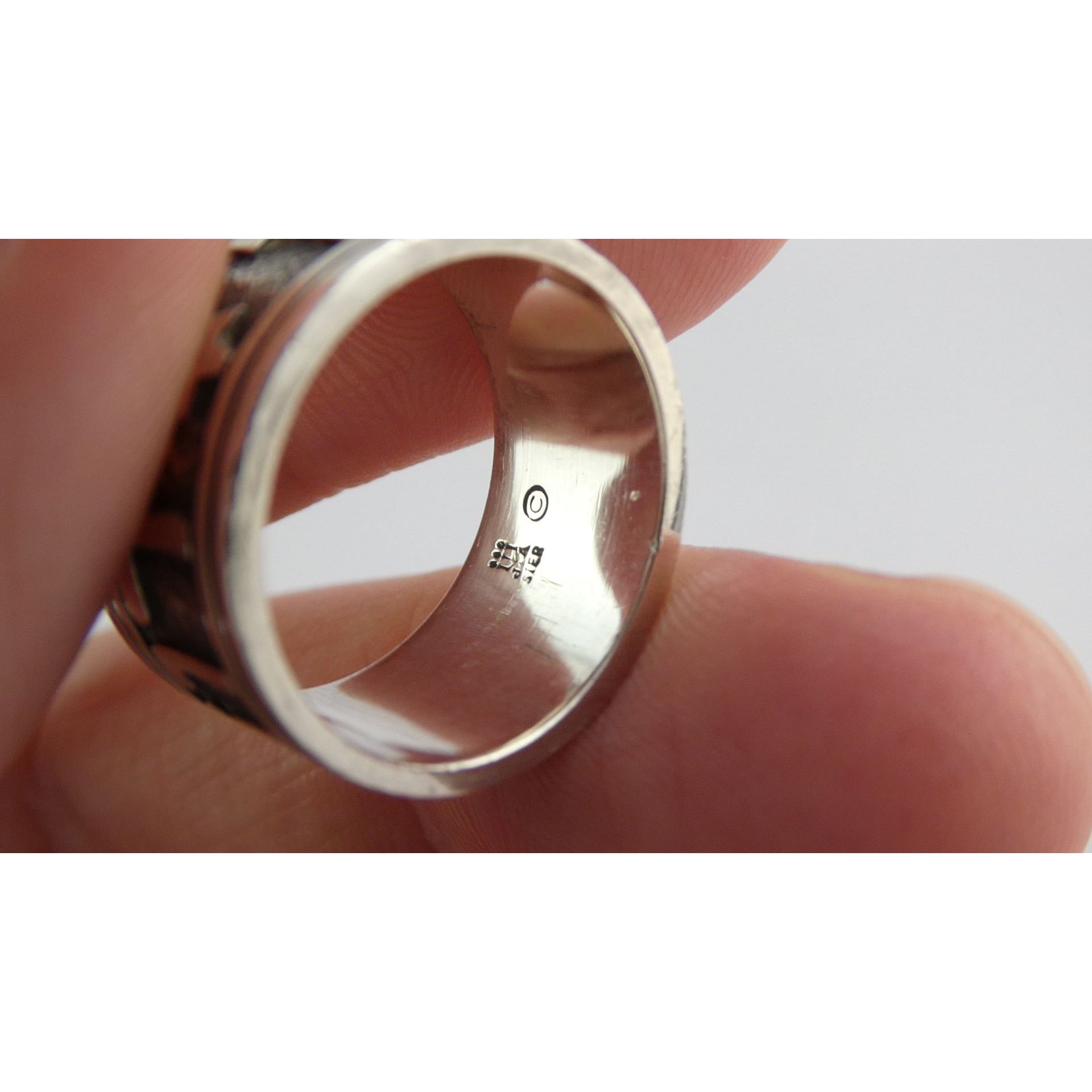 James Avery Song of Solomon Hebrew Wedding Sterling Silver Band Ring Size 6.25
