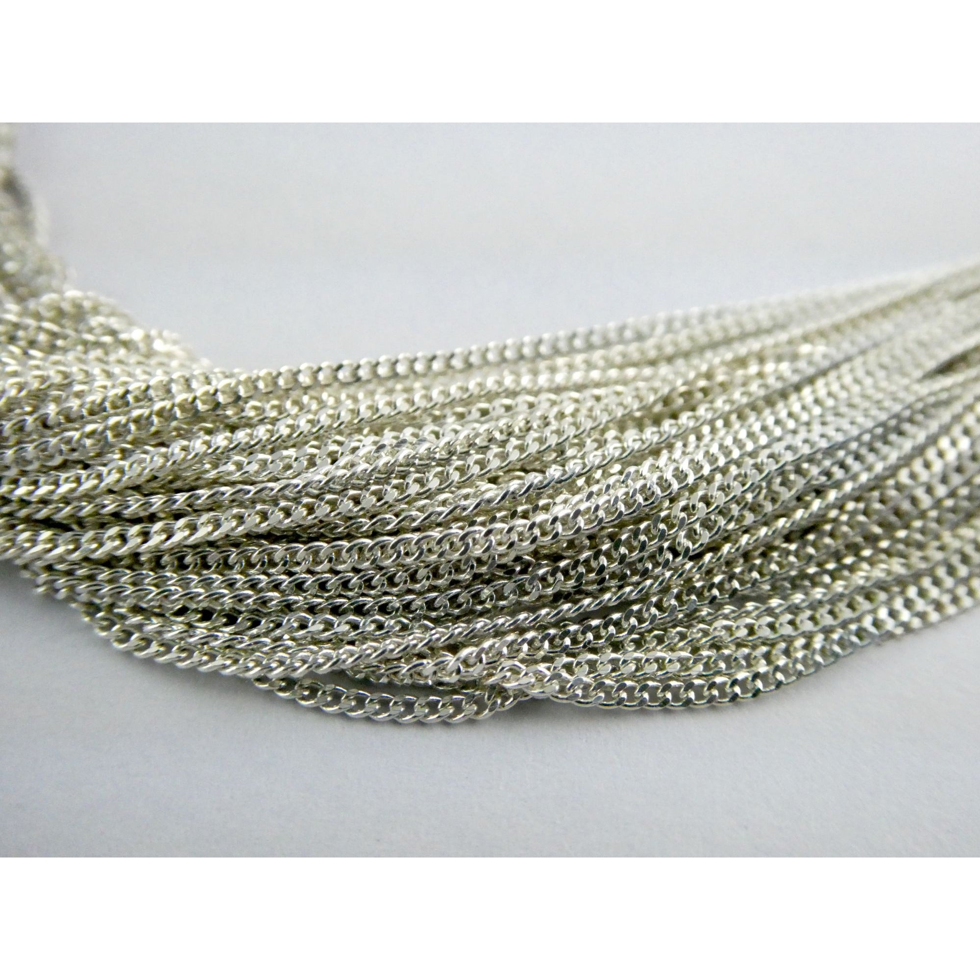 Tiffany & Co Sterling Silver Red Enamel Multi Strand Chain Necklace 17 Inch 925