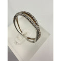 IBB Sterling Silver Double Lined Intertwined Band Ring 925 Size 8.75 2g Weight