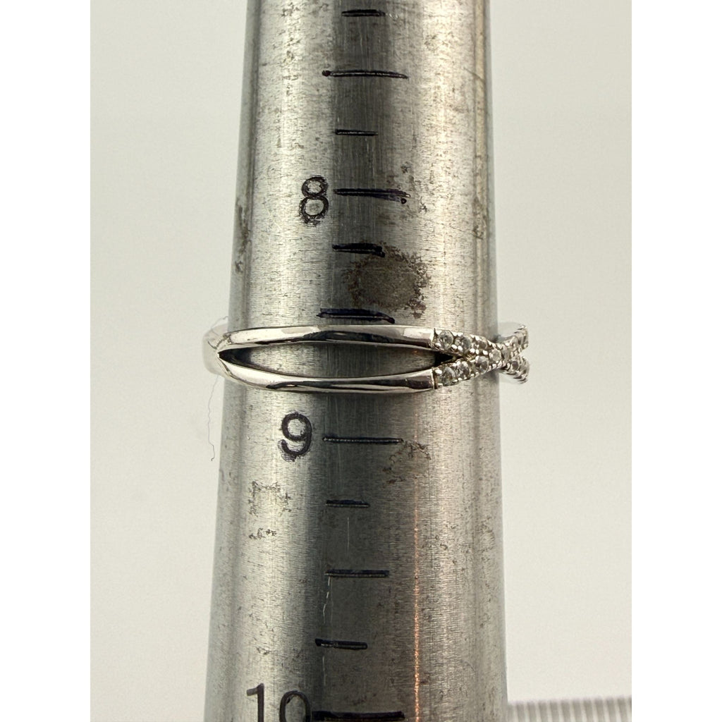 IBB Sterling Silver Double Lined Intertwined Band Ring 925 Size 8.75 2g Weight