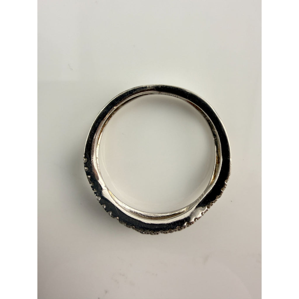 IBB Sterling Silver Double Lined Intertwined Band Ring 925 Size 8.75 2g Weight