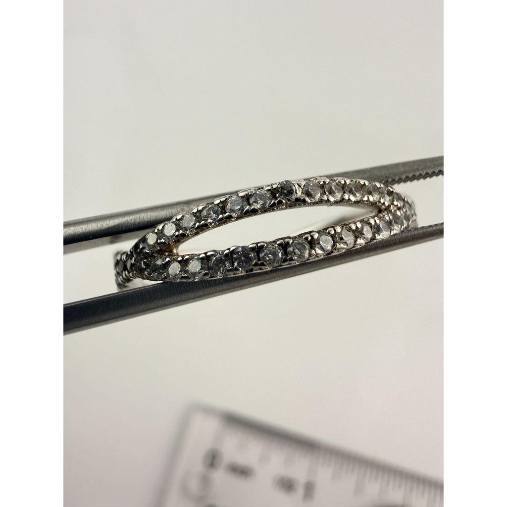 IBB Sterling Silver Double Lined Intertwined Band Ring 925 Size 8.75 2g Weight