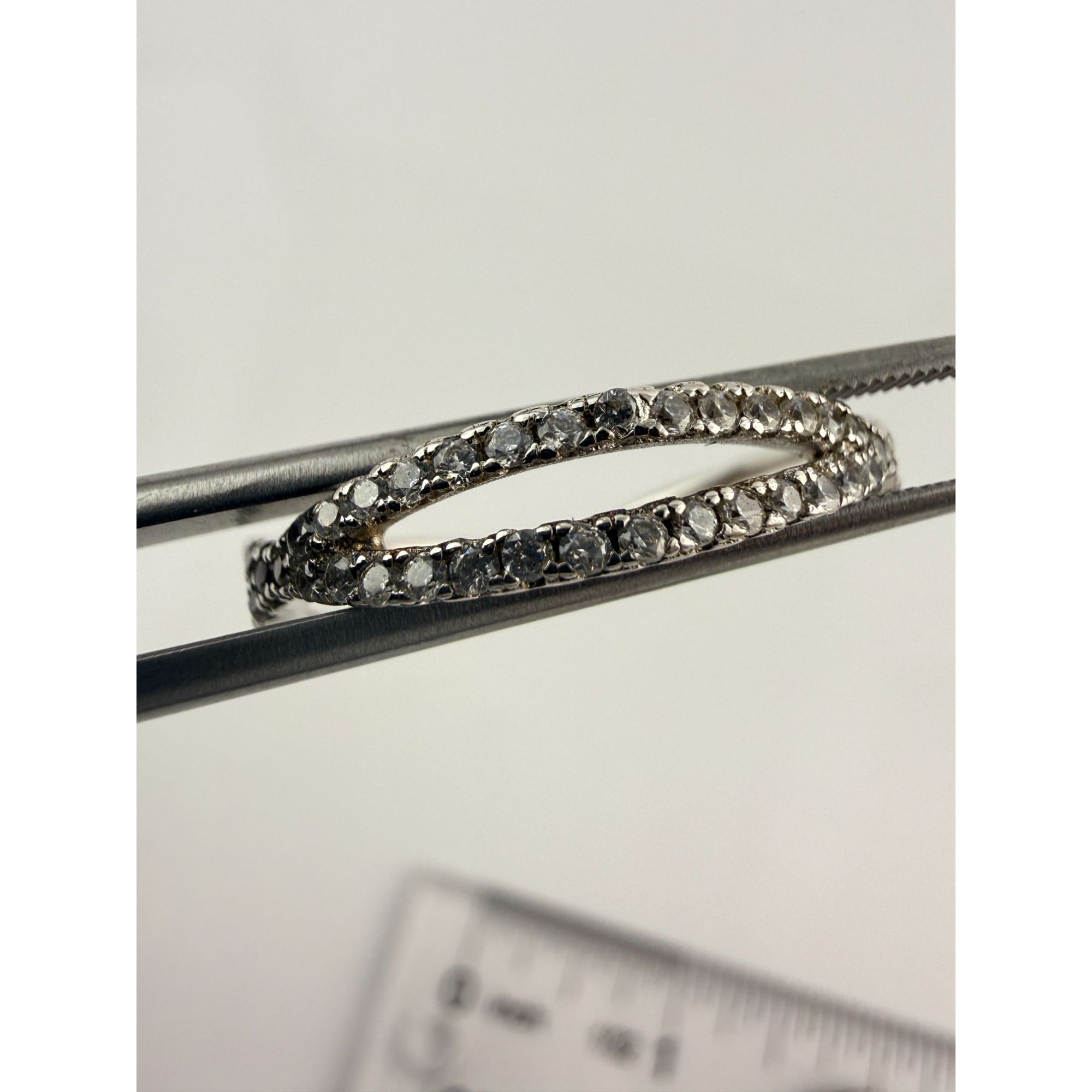 IBB Sterling Silver Double Lined Intertwined Band Ring 925 Size 8.75 2g Weight