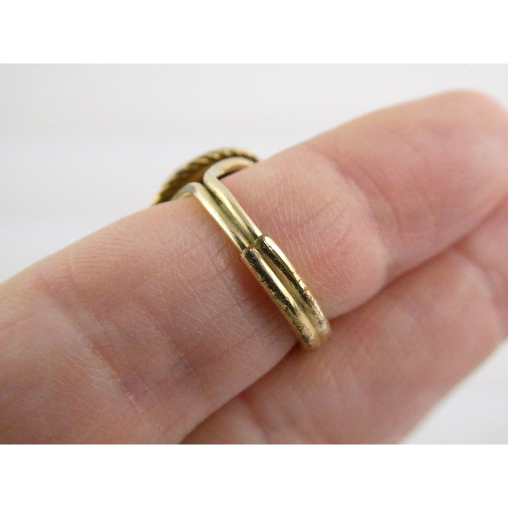 Vintage Burt Cassell 12k Gold Fill and Unakite Flat Cab Ring Size 6 Weighs 3.3g