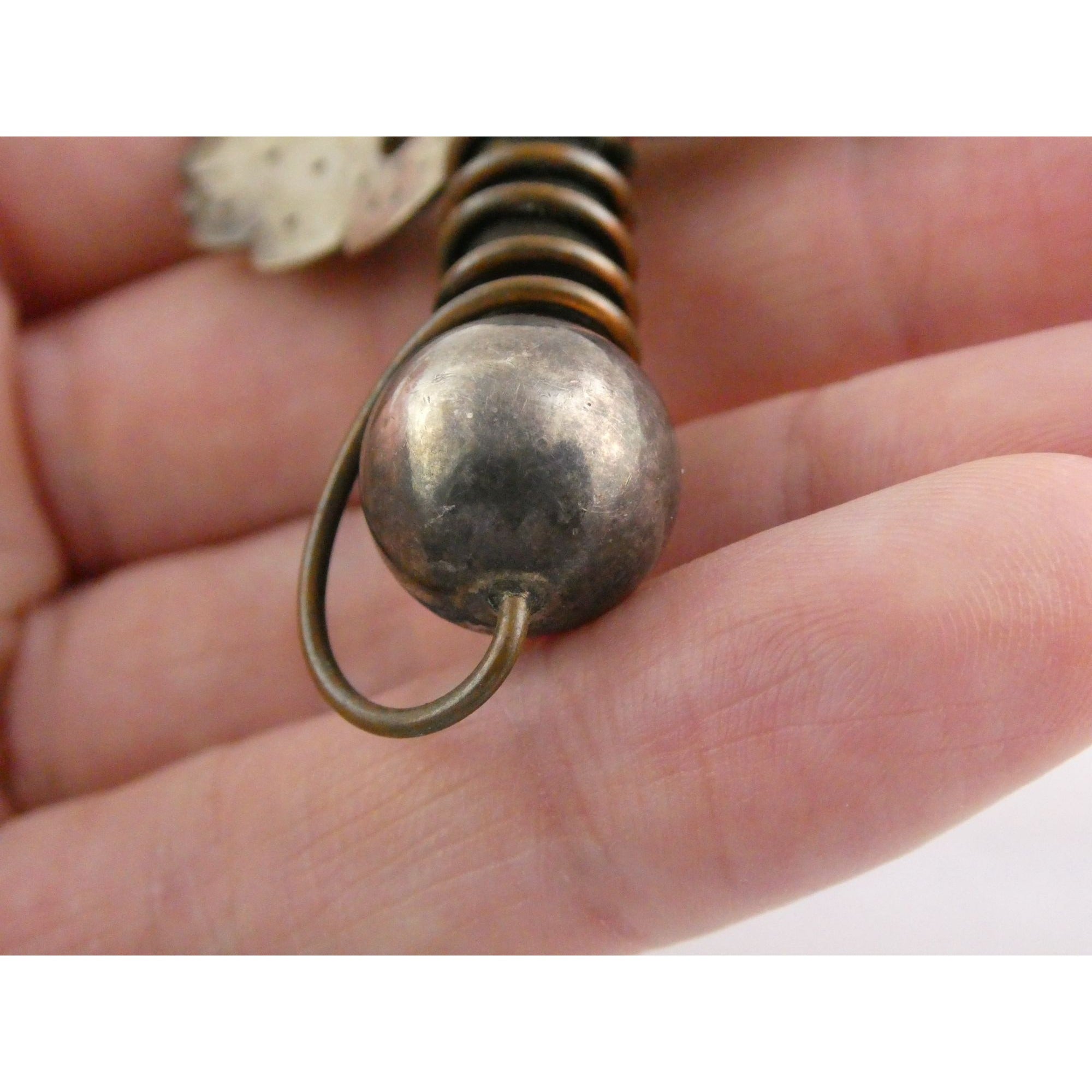 Vintage Thomas Mann Sterling Silver Techno Romantic Bud Vase Angel Pin Brooch