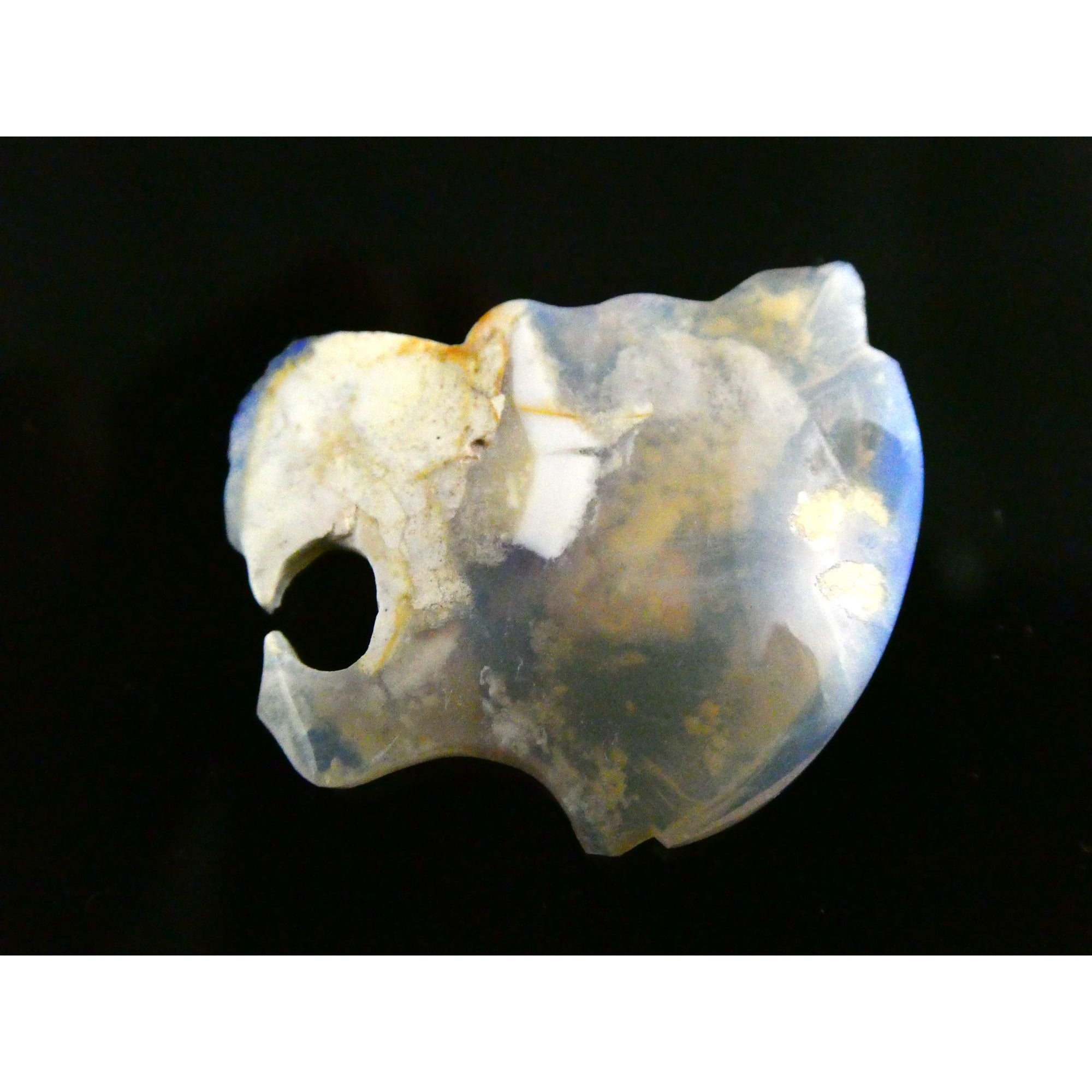 Carved Natural Opal Roaring Tiger Specimen 2.1g Weight 10.5 Carats 24mm Length