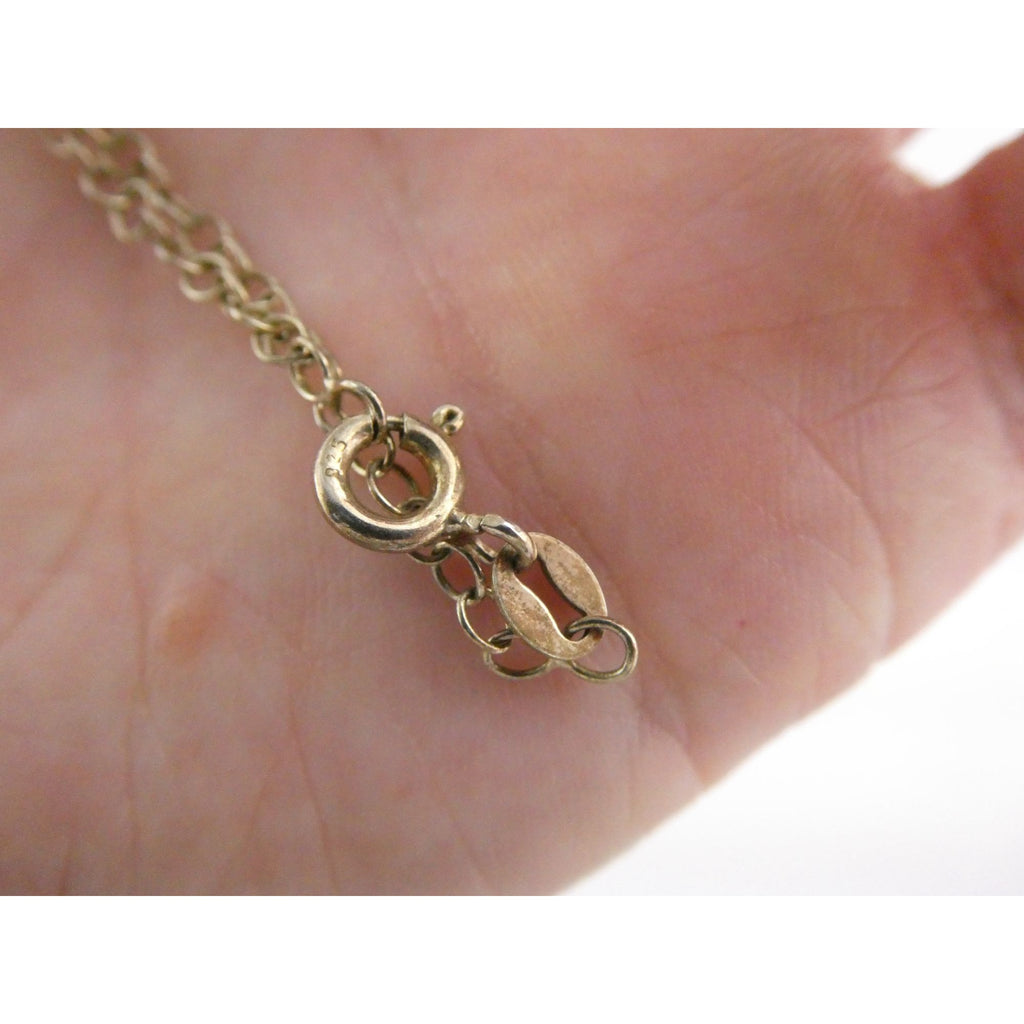 Sterling Silver Smoky Quartz Pendant Necklace 6.1g 20 Inches Italian Chain