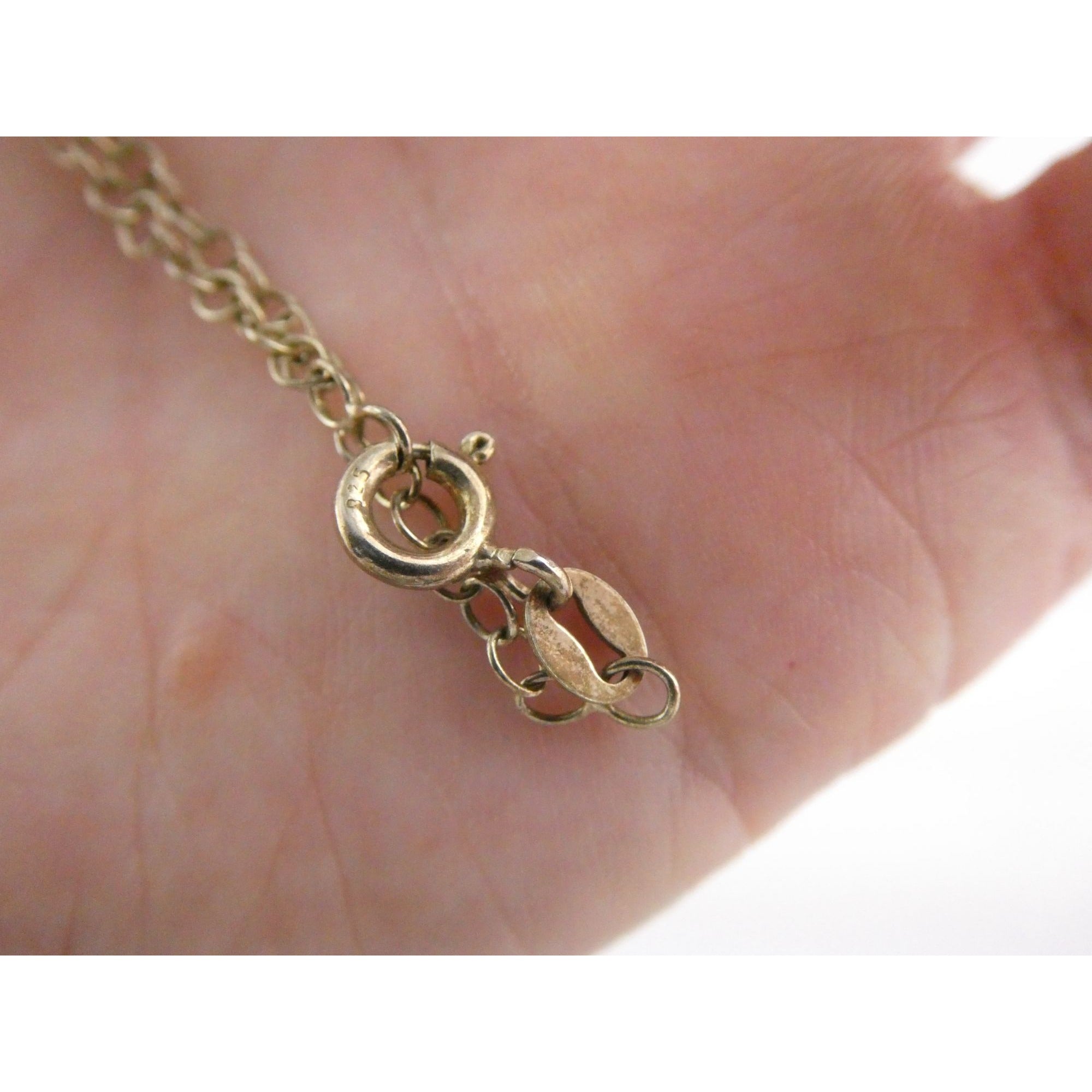 Sterling Silver Smoky Quartz Pendant Necklace 6.1g 20 Inches Italian Chain