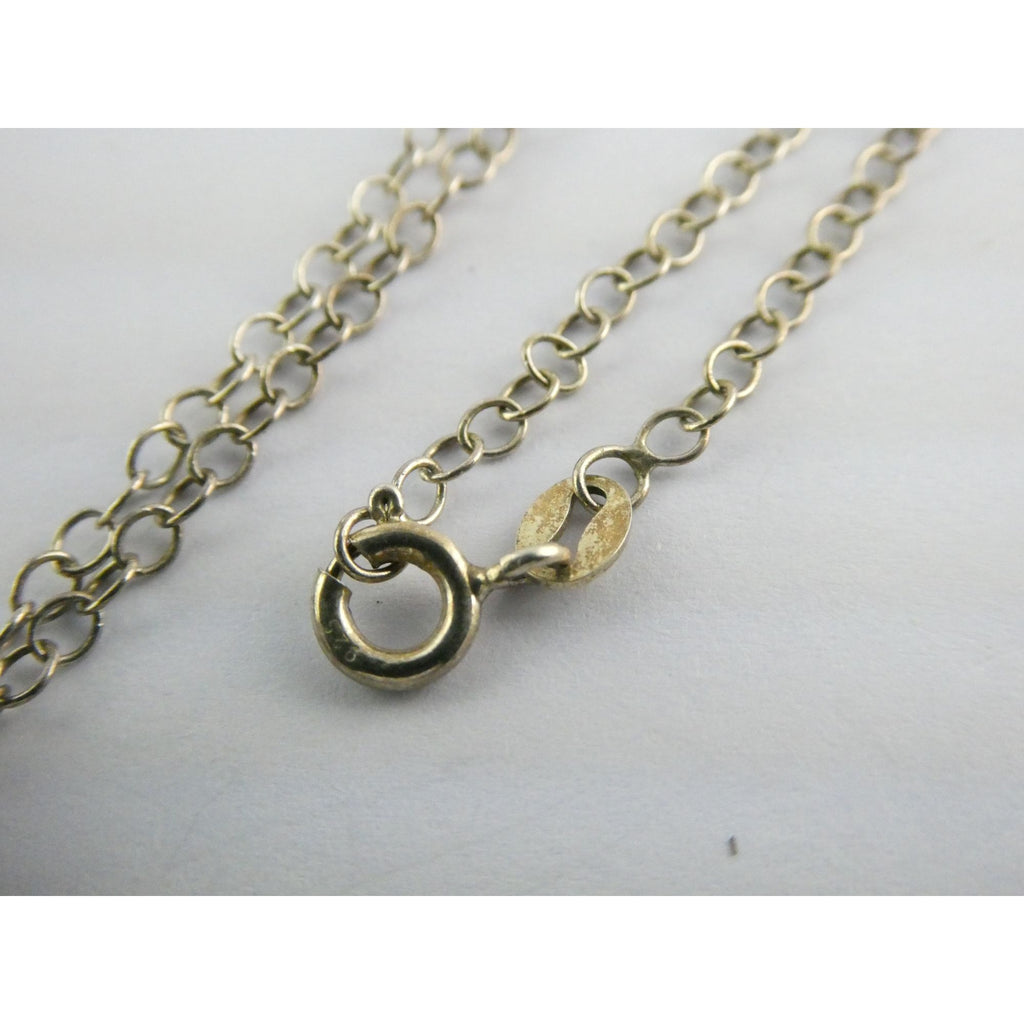 Sterling Silver Smoky Quartz Pendant Necklace 6.1g 20 Inches Italian Chain
