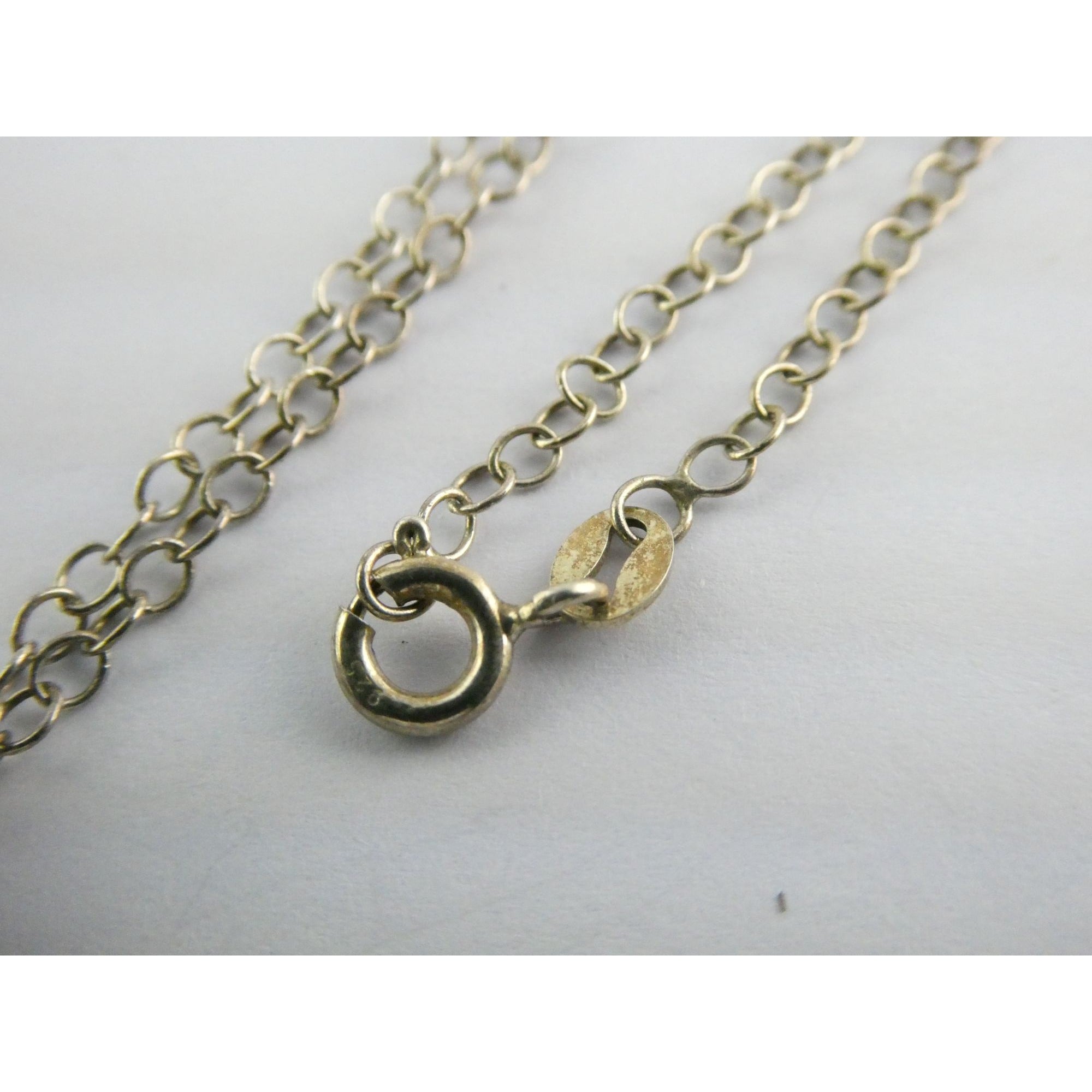 Sterling Silver Smoky Quartz Pendant Necklace 6.1g 20 Inches Italian Chain