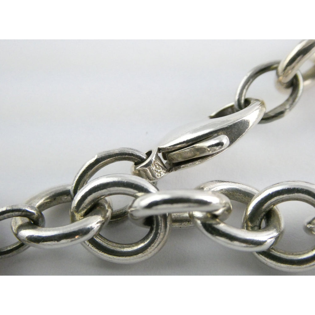 Tiffany and Co Sterling Silver Rolo Link Please Return To Tiffany Bracelet 7 In