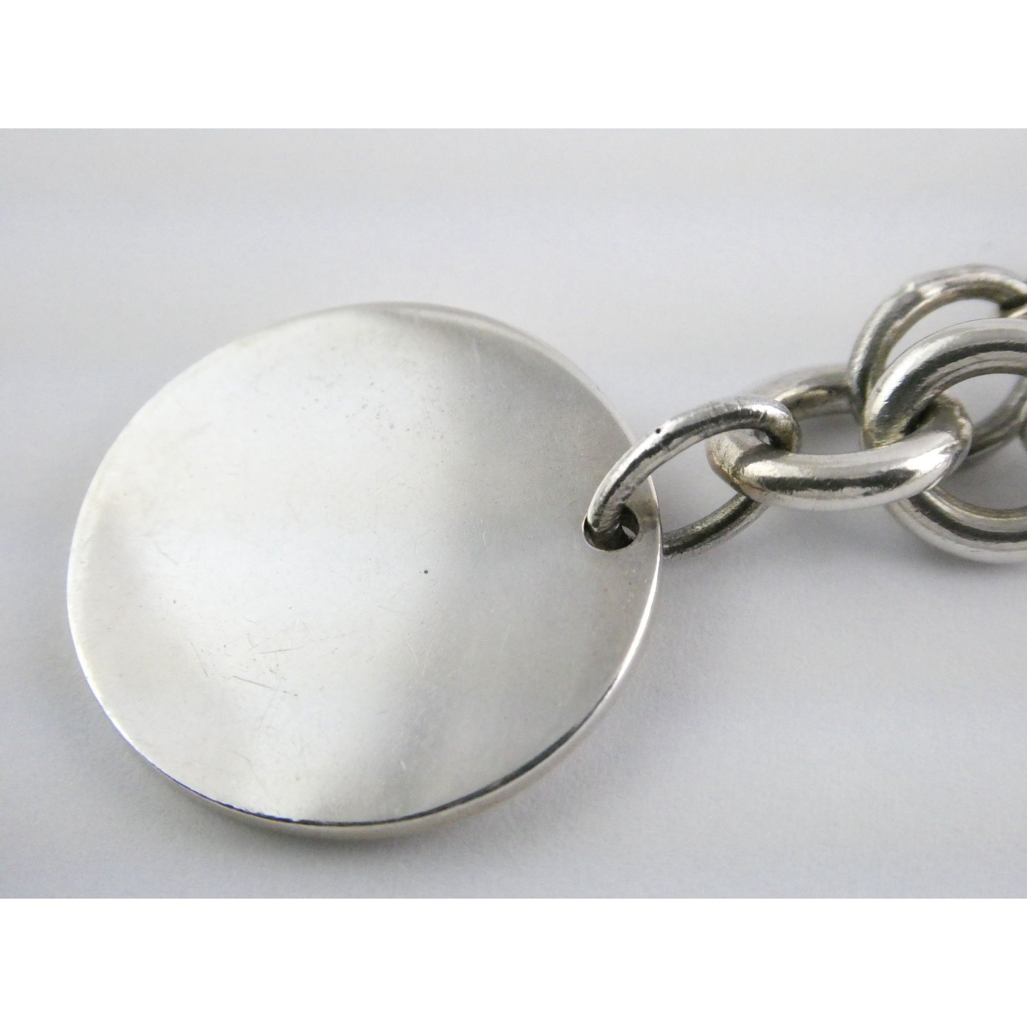 Tiffany and Co Sterling Silver Rolo Link Please Return To Tiffany Bracelet 7 In