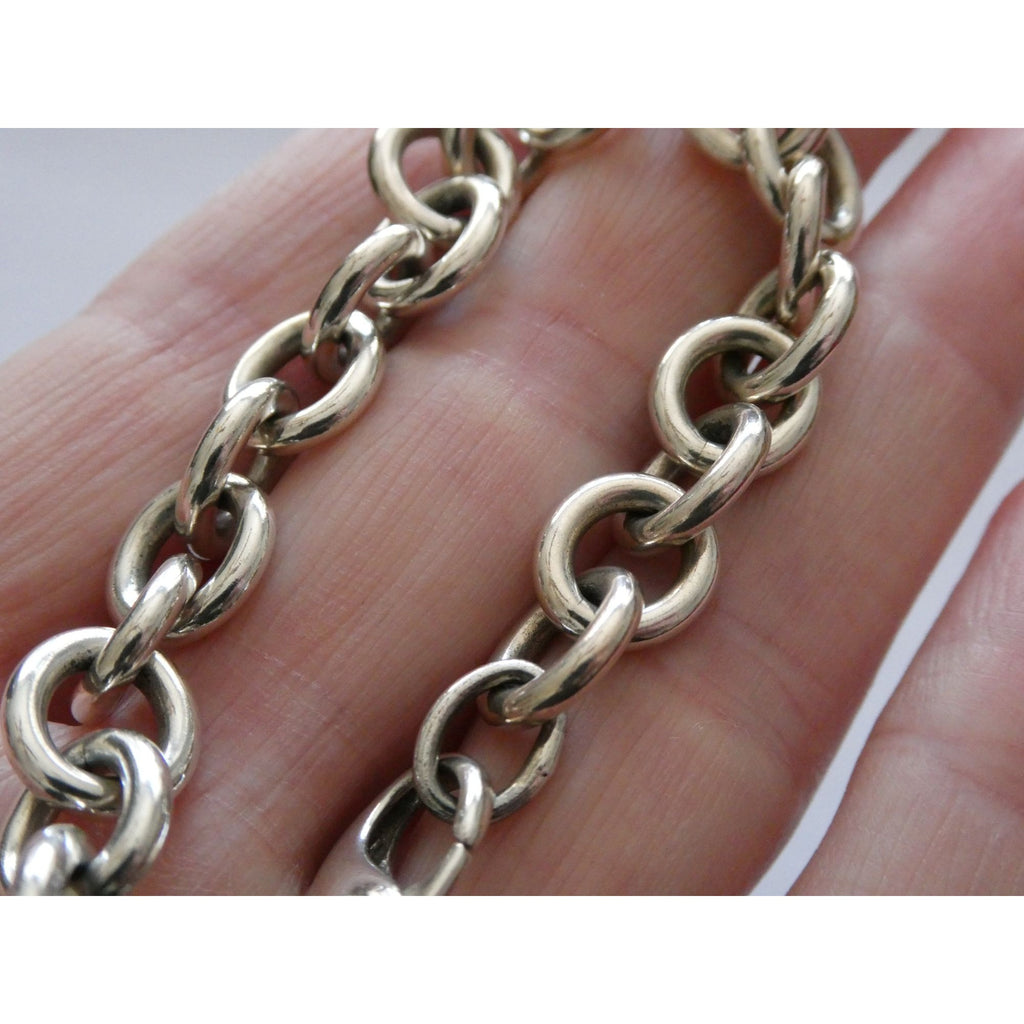 Tiffany and Co Sterling Silver Rolo Link Please Return To Tiffany Bracelet 7 In