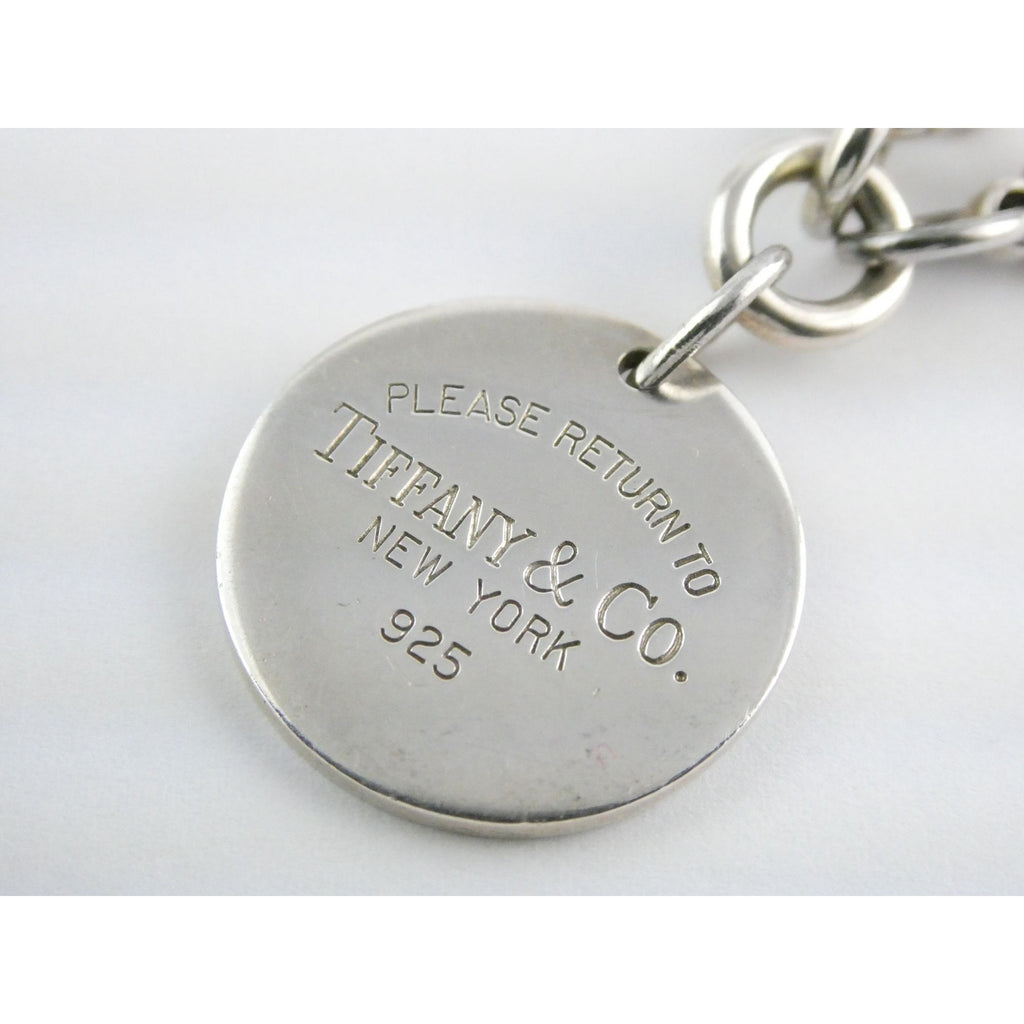 Tiffany and Co Sterling Silver Rolo Link Please Return To Tiffany Bracelet 7 In