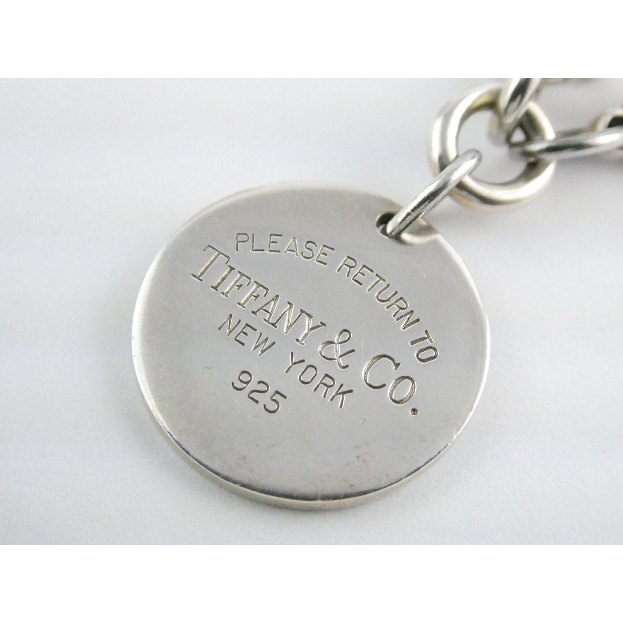 Tiffany and Co Sterling Silver Rolo Link Please Return To Tiffany Bracelet 7 In