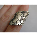 John Hardy Kali Collection Contour Pebble Sterling Silver Ring Size 6.25 17.9g